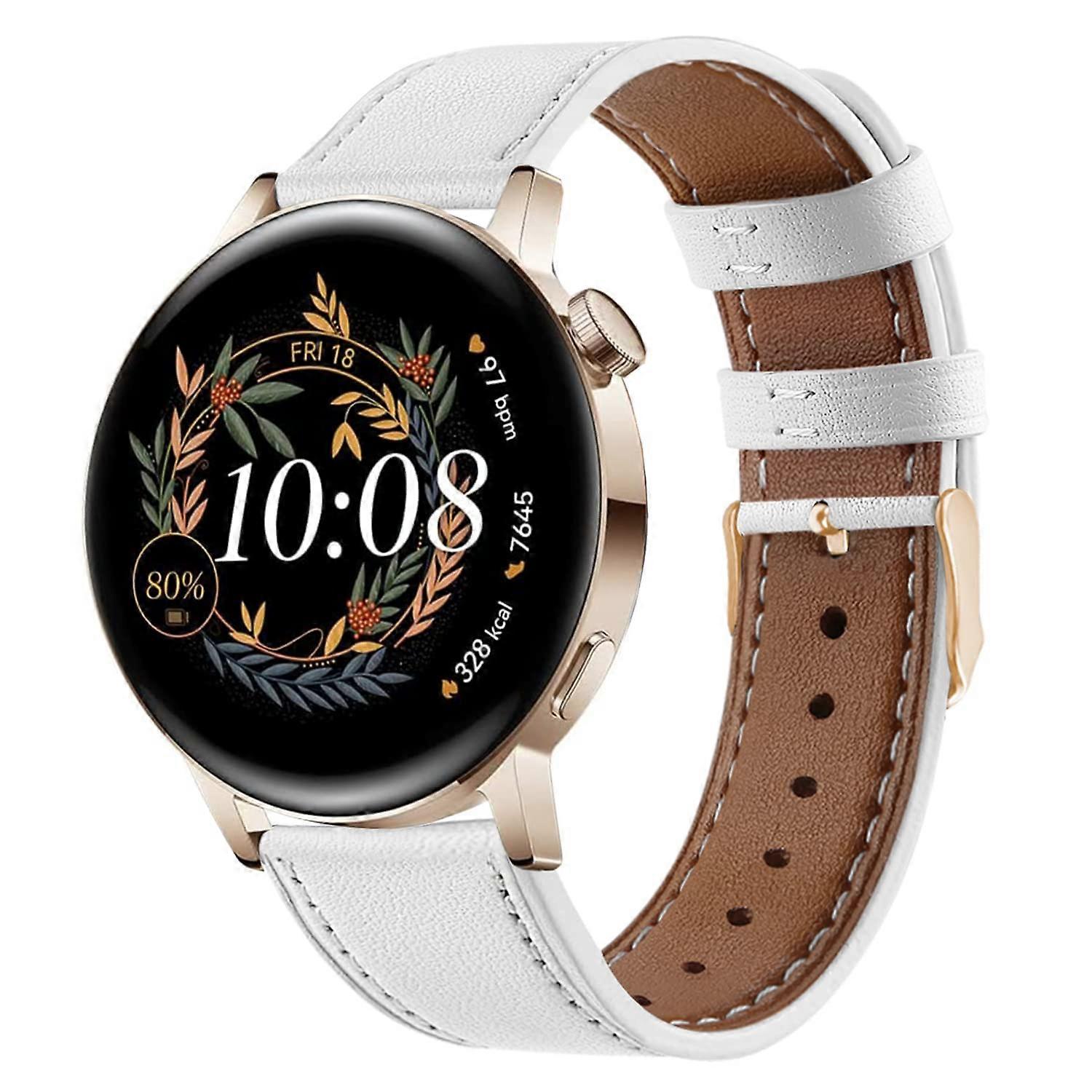 Strap Compatible with Huawei Watch GT3/GT2 42 mm/GT3 Pro 43 mm Leather Watch Straps