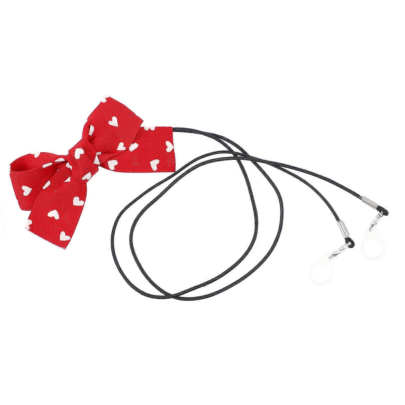 Ear Bud Strap Hearing Aid Strap Hearing Aid Users Red 38.00X8.00X1.50cm Simple and Generous Design 1Pcs