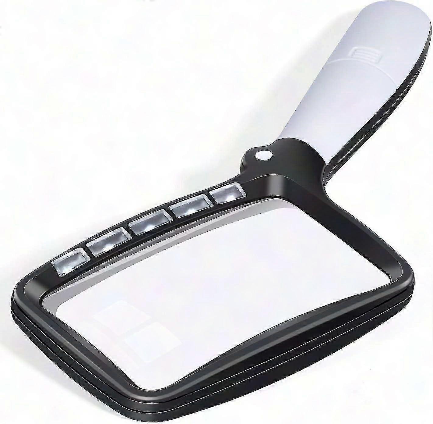 Kaome LED Rectangular Reading Magnifier Magnification for Elderly and Visually ImpaiRed