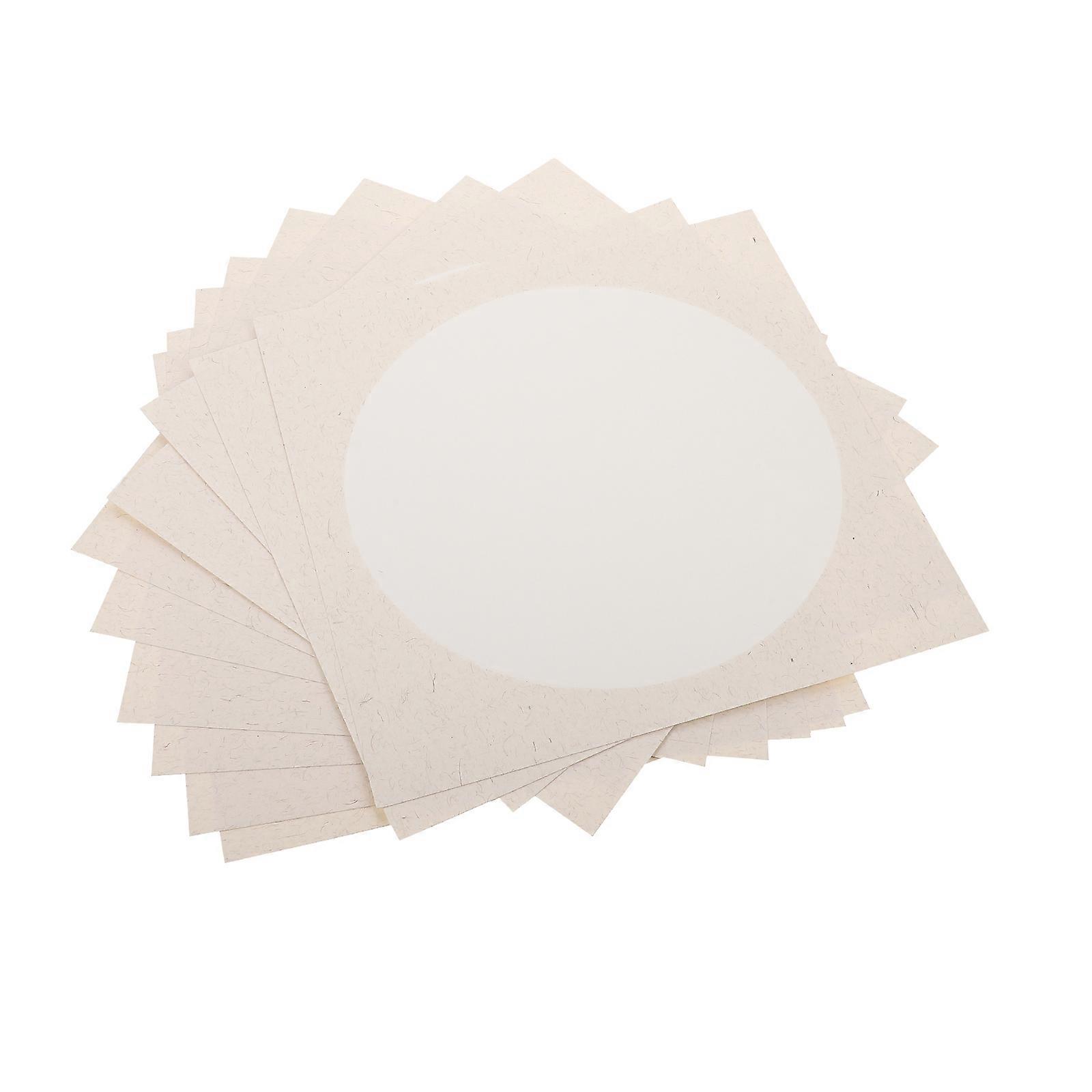 Calligraphy Paper Chinese Painting Practice Traditional Chinese Art Ink Inhibition 0.1x33x33cm Beige 10 Sheets