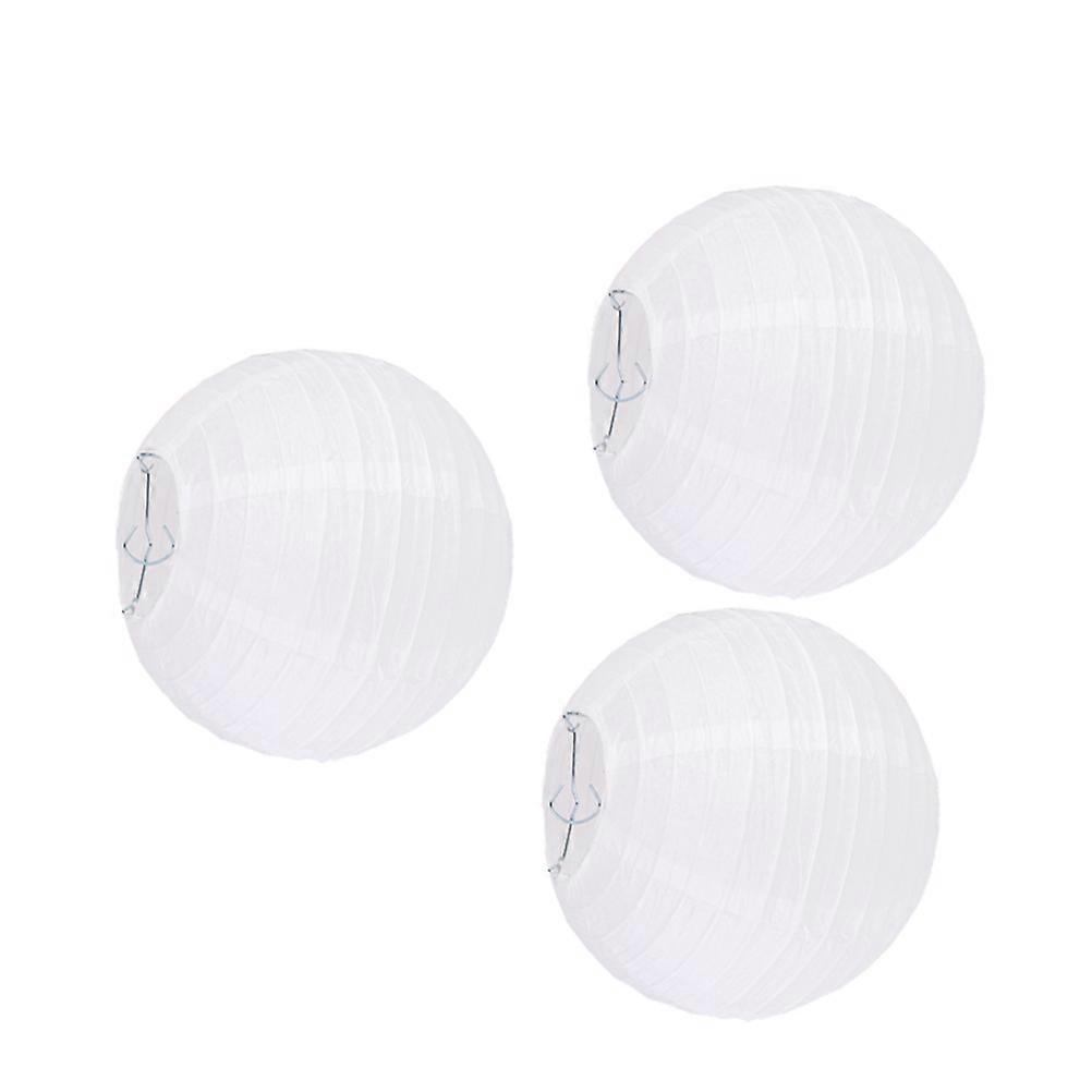 Handmade DIY Paper Lantern 3Pcs White for Decoration with Versatile LED Lighting