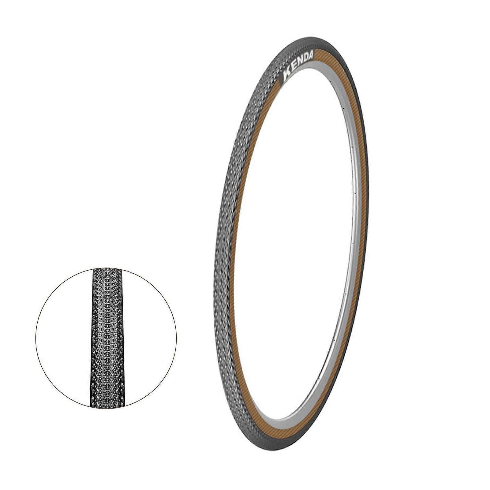 Kenda Bike Tires 700 x 25C 28C 32C 35C Premium Road Commuting Bicycle Tires with Retro Yellow Sidewalls High TPI for Enhanced Performance