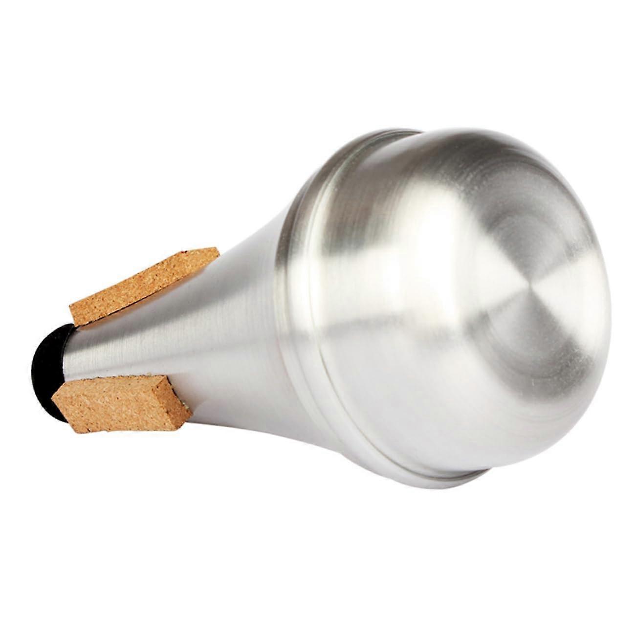 Aluminum Trumpet Mute - 2 Lightweight Portable Practice Mutes for Musicians, High-Quality Silver Design, Durable Alloy