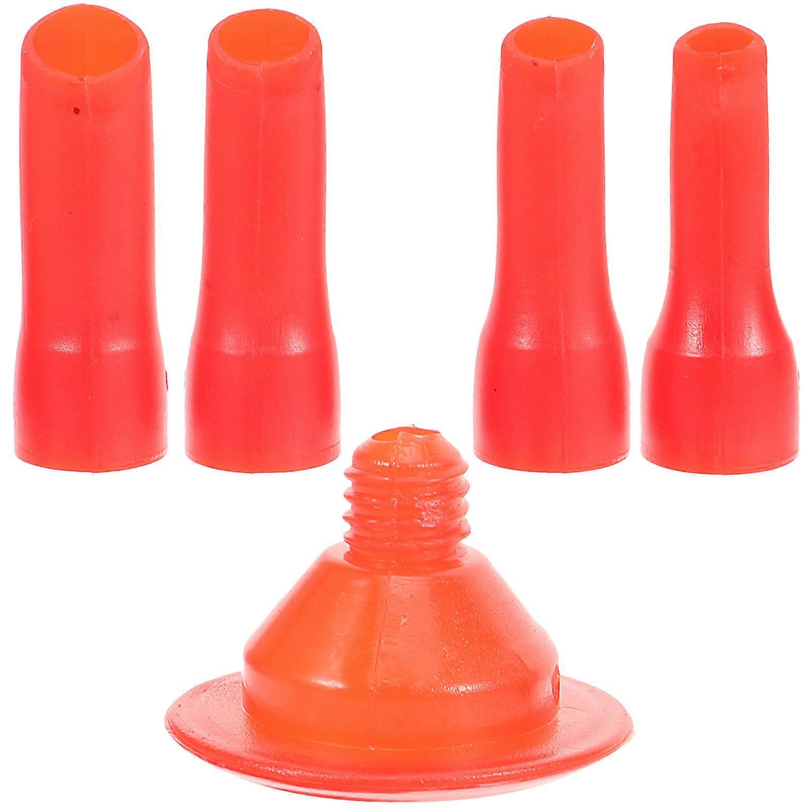 Caulking Applicator Plastic Caulk Nozzle For Kitchens Non Stick Gap Filling 4Pcs Red