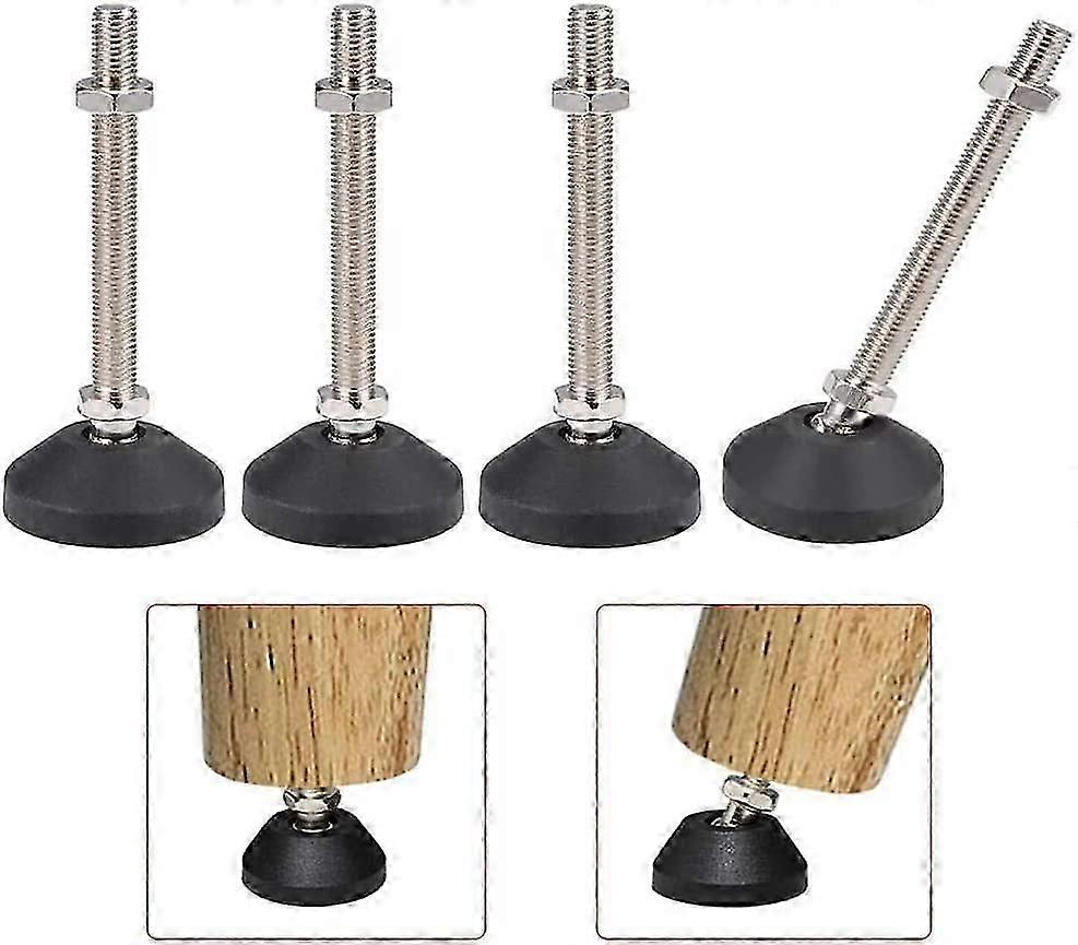 4ピース50 * M8レベリングフィート、調整可能な家具の脚、人工基礎付きステンレス鋼家具脚、調整可能な方向、Piの調整