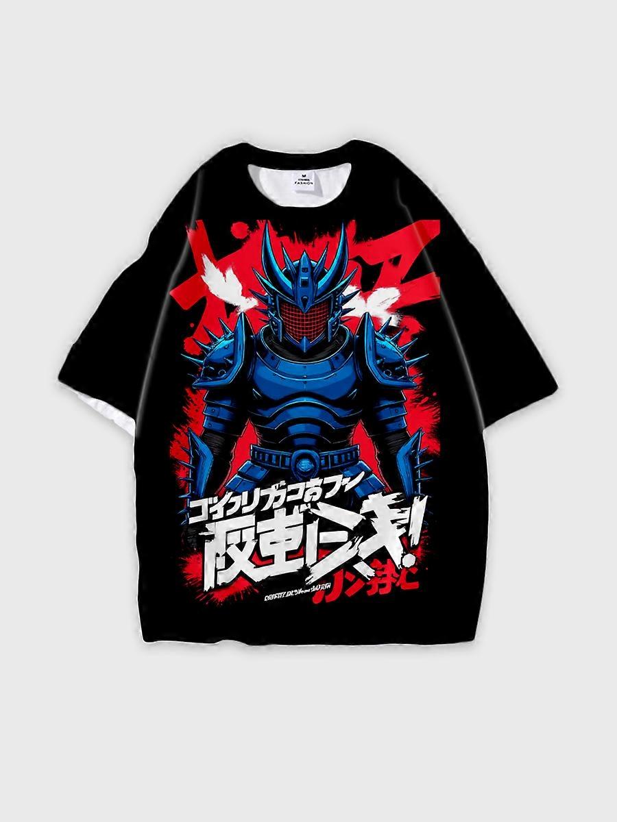 T-shirt round neck Pattern loose short sleeve B1682