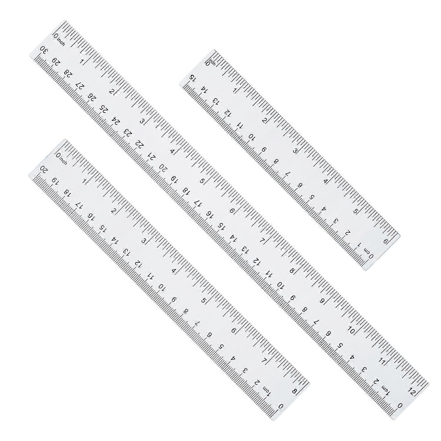 Lineal 30.5 cm Ruler, 20.3 cm Ruler, 15.2 cm Ruler, Classroom Bulk Pack