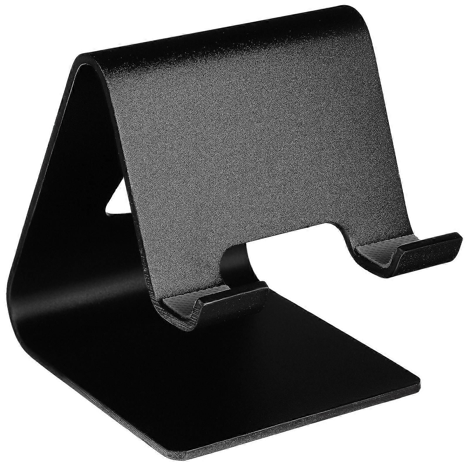 Black Aluminum Alloy Cellphone Stand with NonSlip Pads for Home Office Use Suitable for Most Phones 2 Pcs