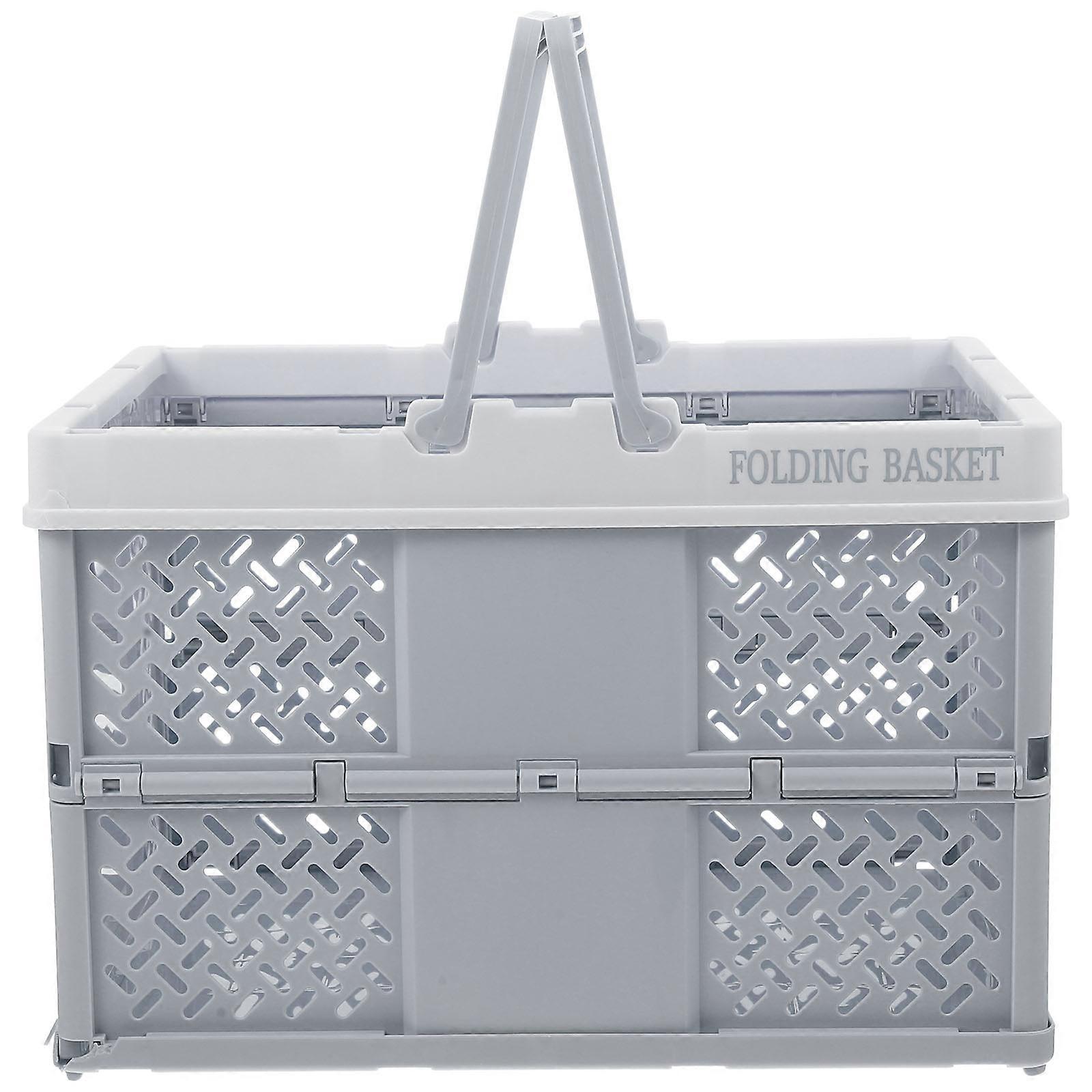 露营储物篮多功能手持篮户外探险灰色 1套