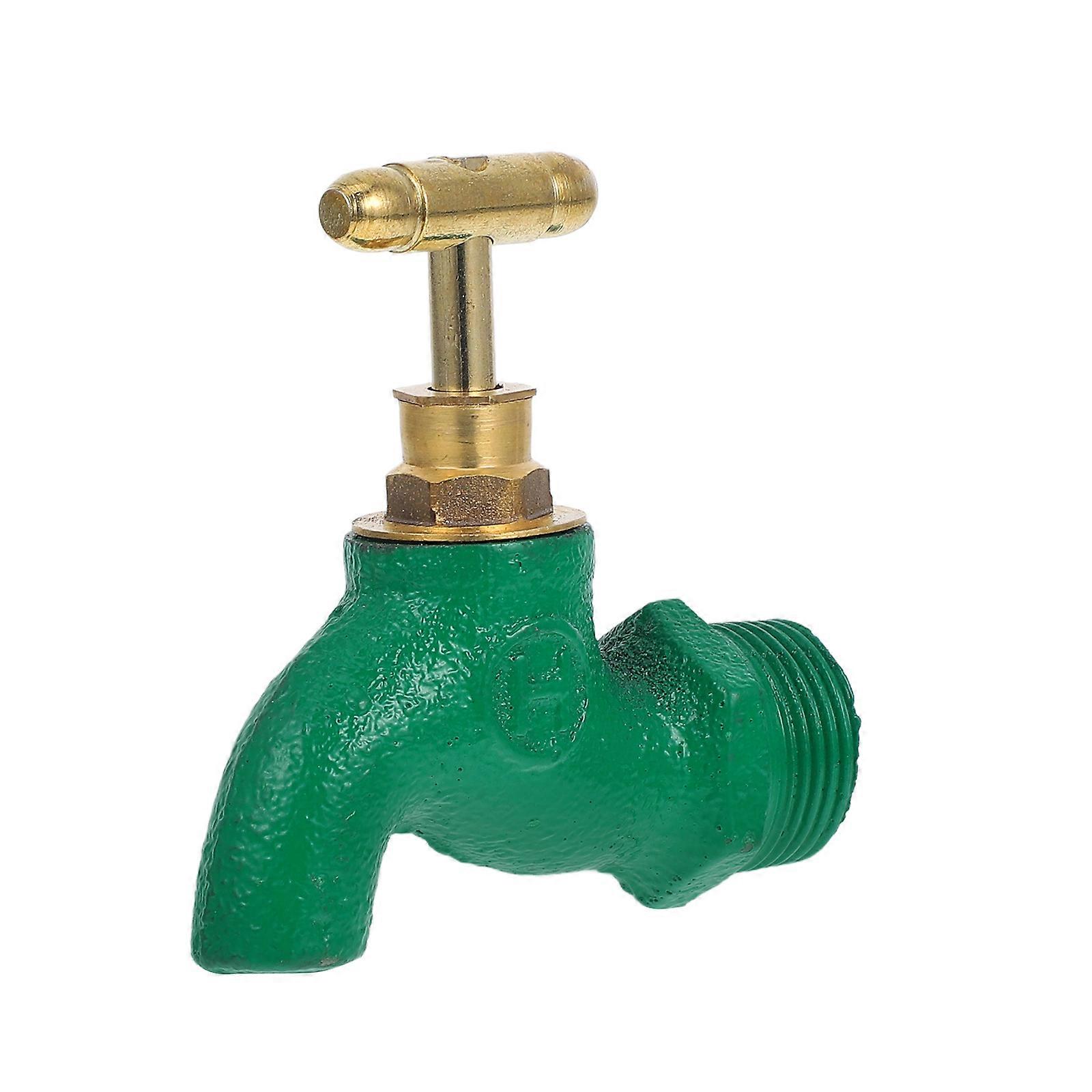 Wall Mount Sink Faucet for Home Use with Durable Copper and Iron Material Green Color Ensuring Safe Water Flow 1 inch