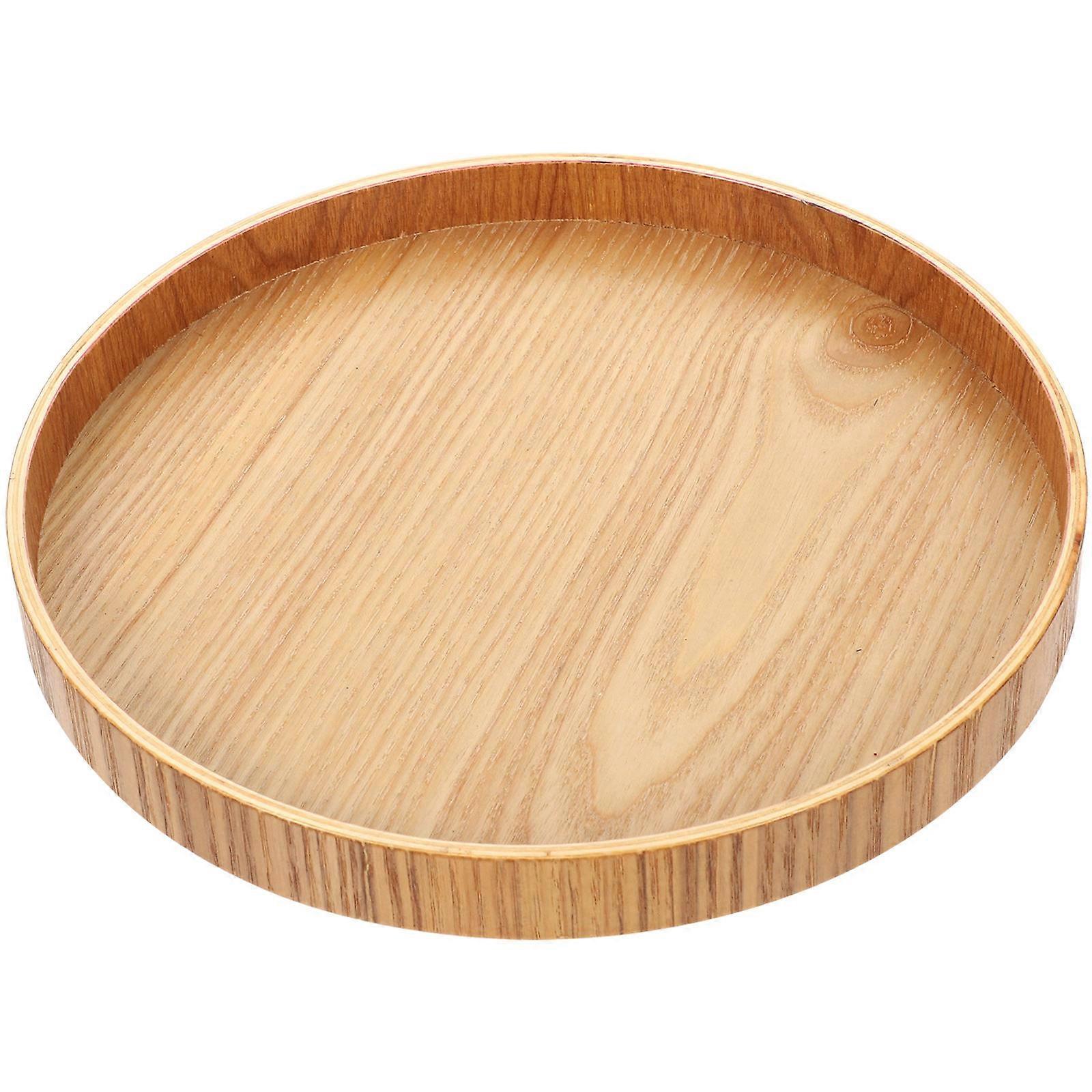Wooden Tray for Storage Light Brown Smooth Surface Easy to Clean Compact Size 7.5 x 11.5 Inches