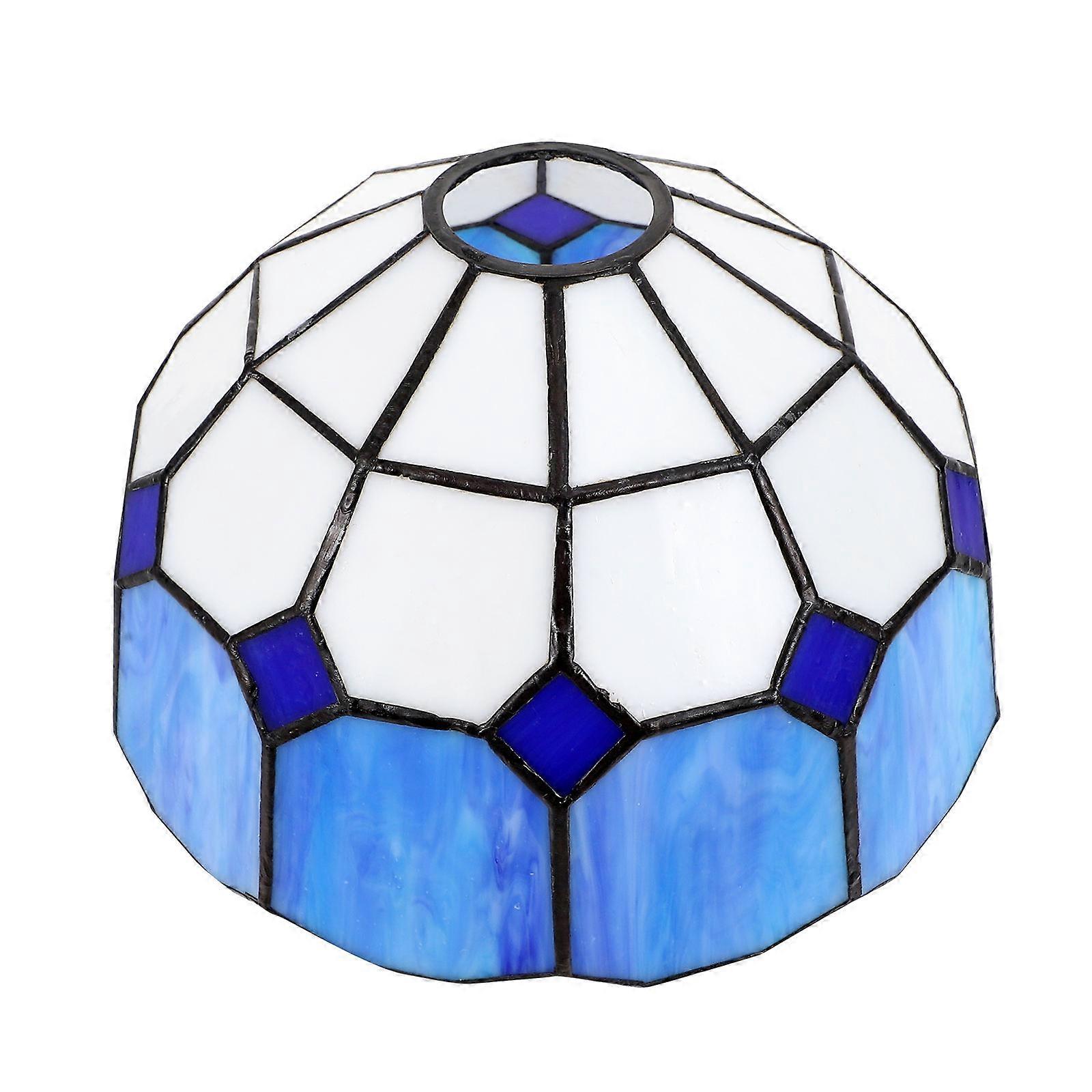 Modern Style Decorative Glass Lampshade for Ceiling Light – Mediterranean Blue & White Wall Light Shade, Easy Installation for Home Lighting Accessory