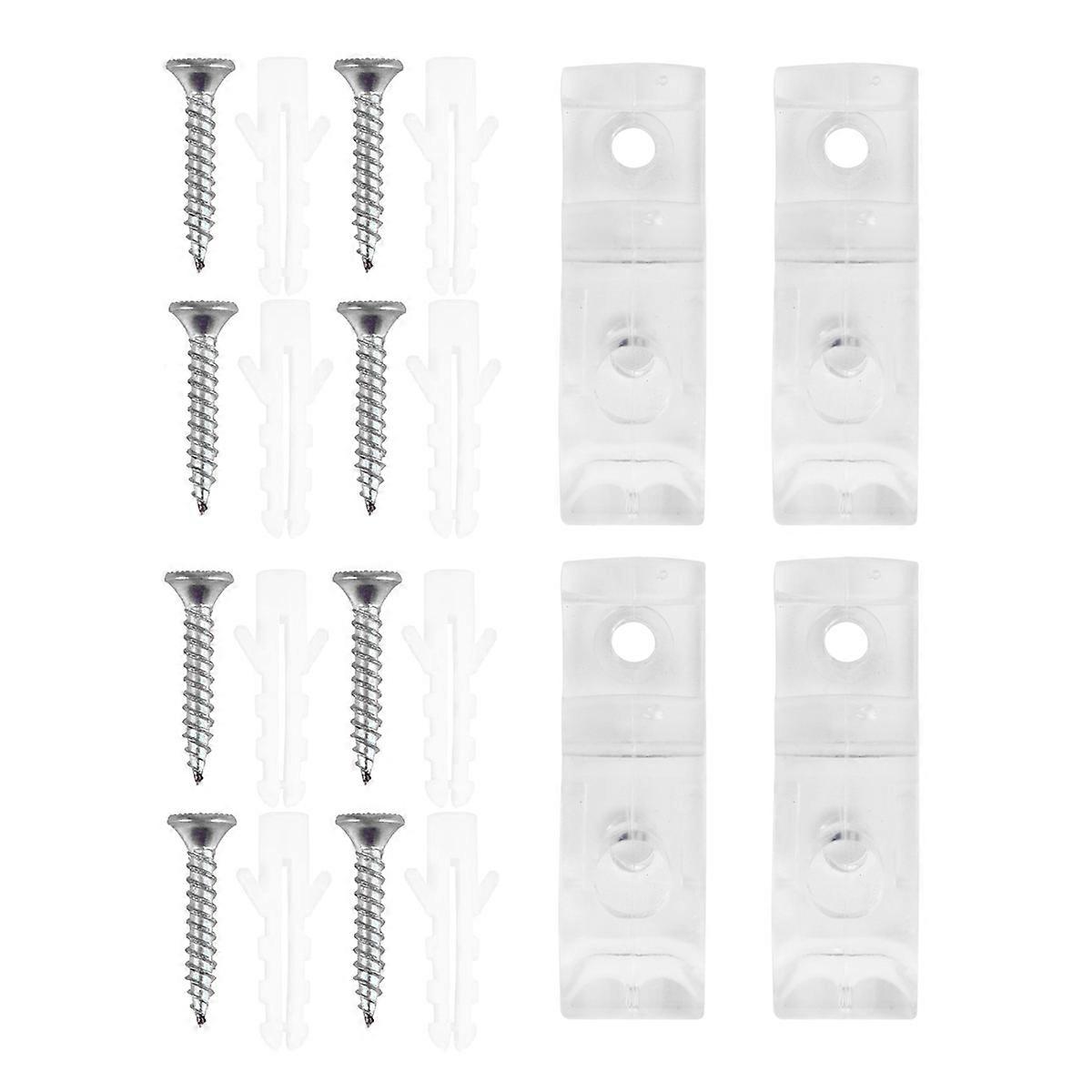 Plastic Curtain Mounting Holder for Vertical Blinds – Includes Clips, Screws & Expansion Plugs for Venetian & Roller Blinds Control