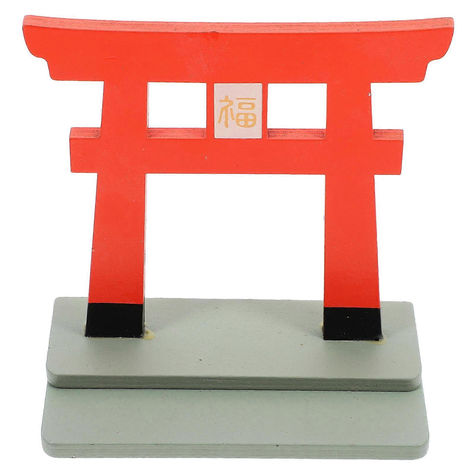 Creative Traditional Door Adornment for Decor Orange Synthetic Material Mini House Ornament 1 Pc