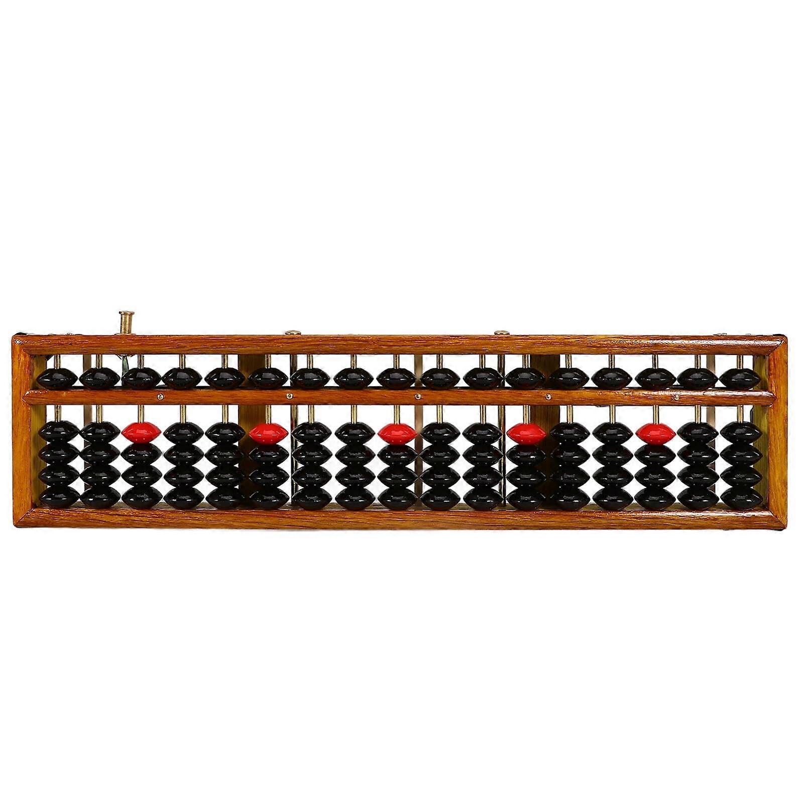 Chinese Abacus Wooden 13/17 Bead Frame Math Learning Toy, Counting Aid For Children And Adults, 34.70 x 8.60 x 2.00 cm