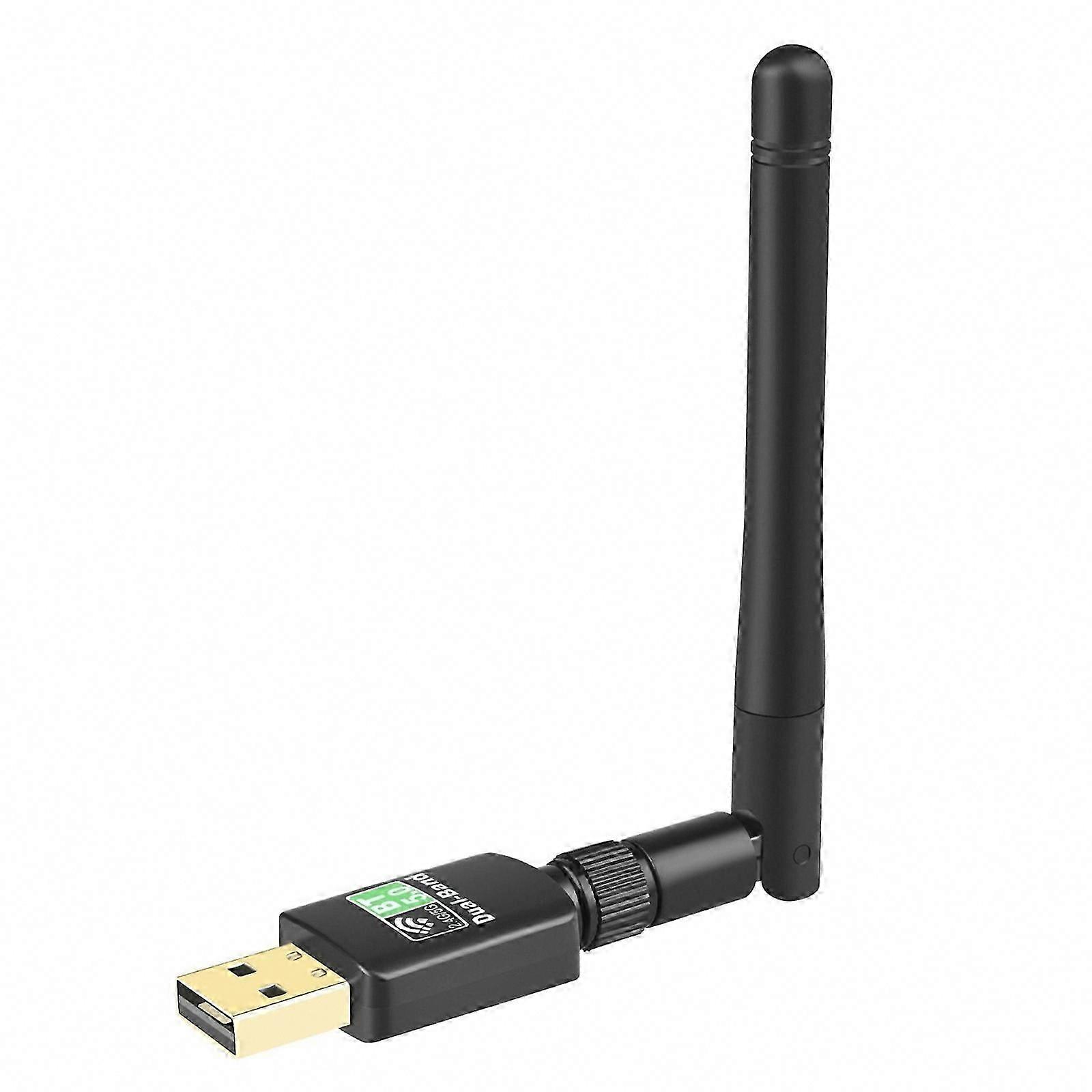 WiFi Dongle 600Mbps WiFi Adapters Bluetoothcompatible5 Transmitters Receiver DualBand 5GHz/2.4GHz Fast USB2.0