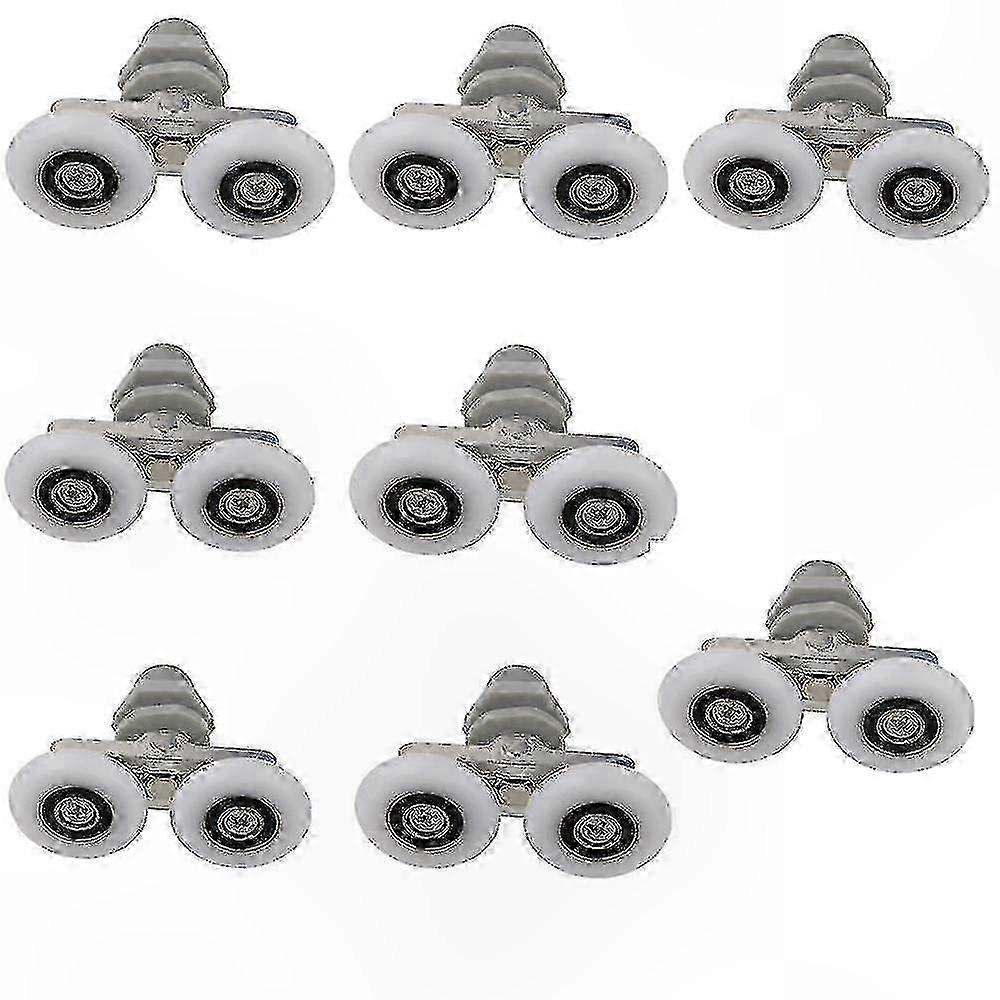 8-Pack 25mm Double Rollers for Shower Doors Bathroom Hardware Components
