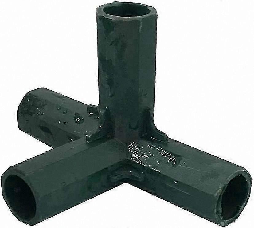 4-Pack Greenhouse Frame Connectors, 16mm 4-Way Corner Fittings for Garden Structures, Right Angle Duct Connectors for Plant Support Systems