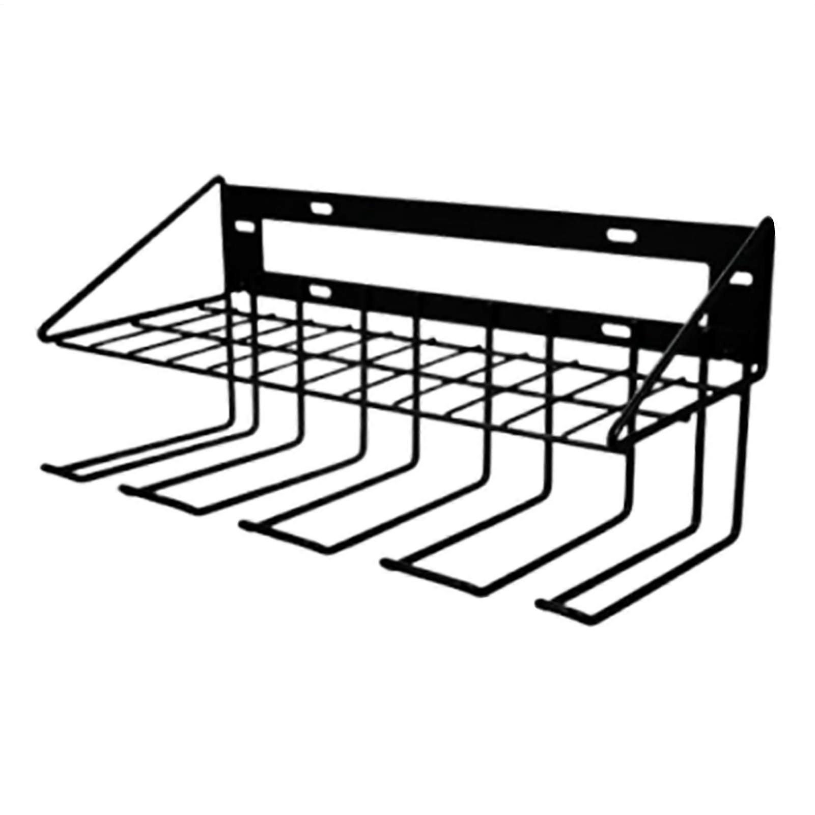 Wallmounted tool shelf for the garage, metal shelf for drill holders, storage for workshop, garage, shed