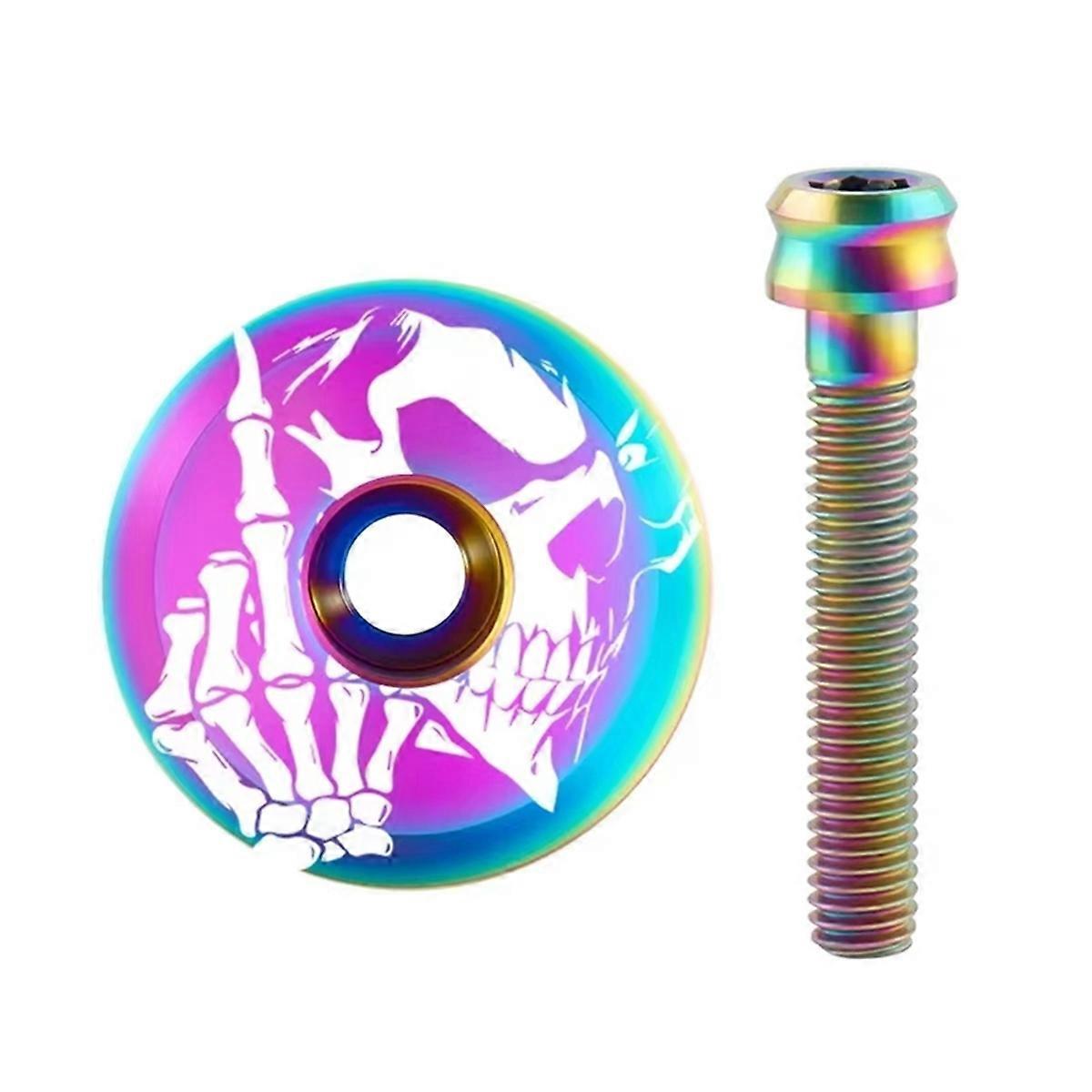Titanium Alloy 1-1/8 Stem Top Cap, Titanium Headset Top Cap A