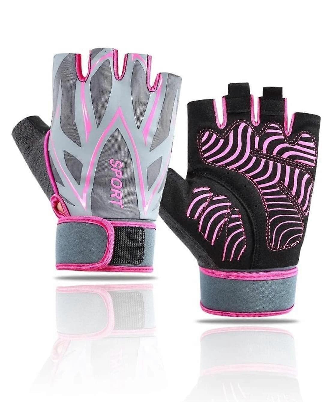 Fitness Gloves For Women With Built-In Wrist Brace And Padded Palm For Weights, CrossFit, Pull-Ups, Gym
