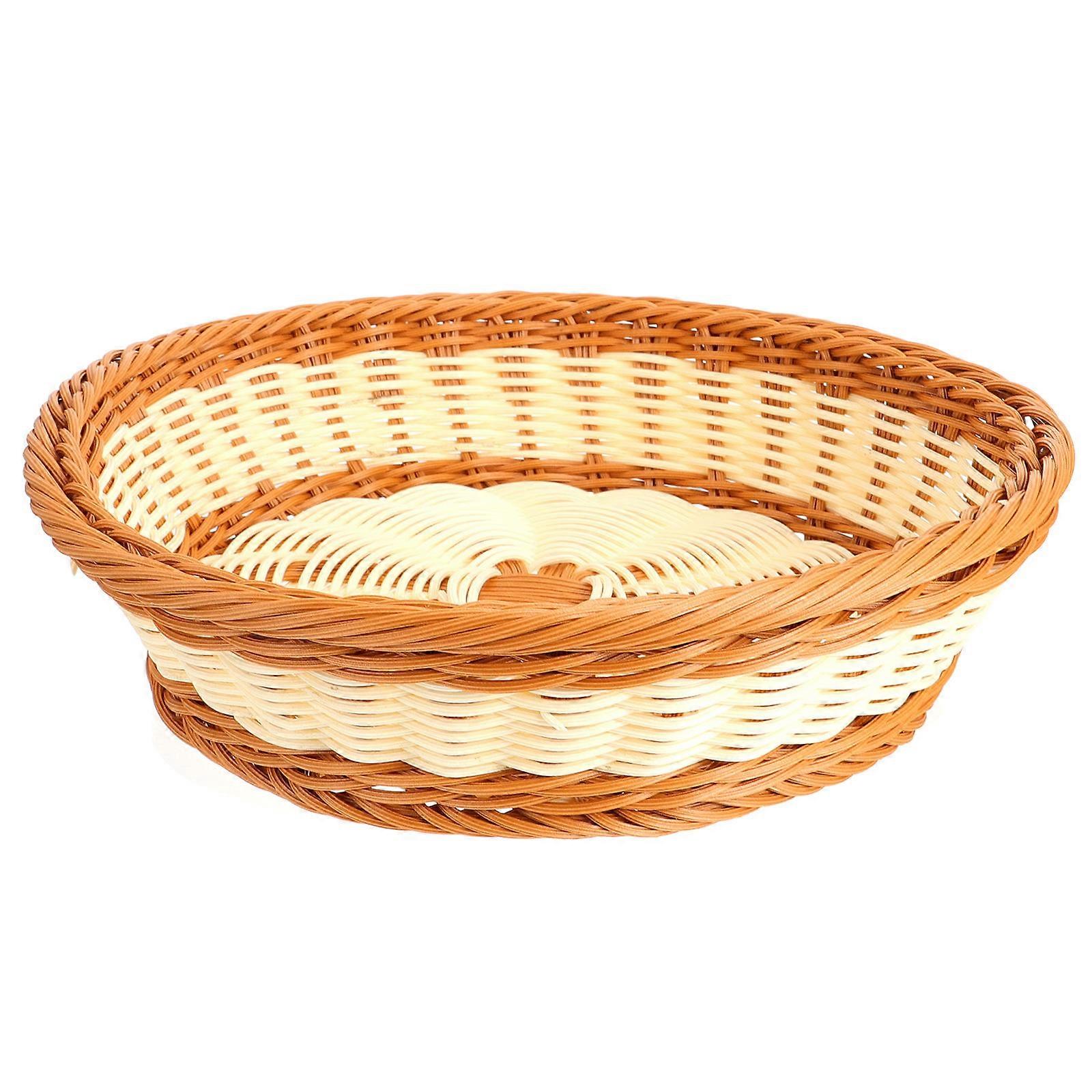 Chic Woven Fruit Basket For Home Use 30x30x7cm Storage 1Pc