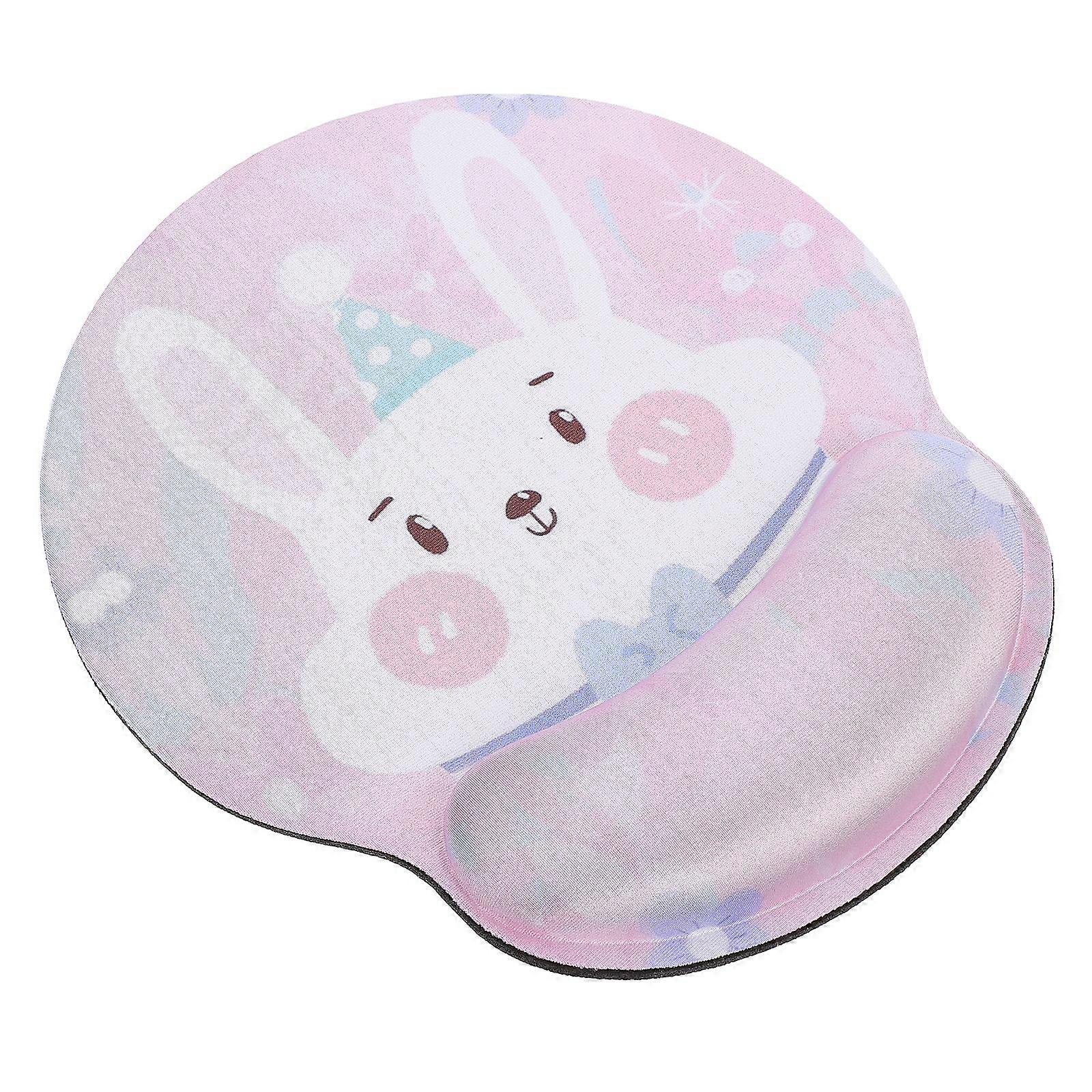 Gaming Mouse Mat 1Pack With Wrist Support For Laptop Users In Pink Color 10.5x9.1x0.8in Offering Nonslip Design