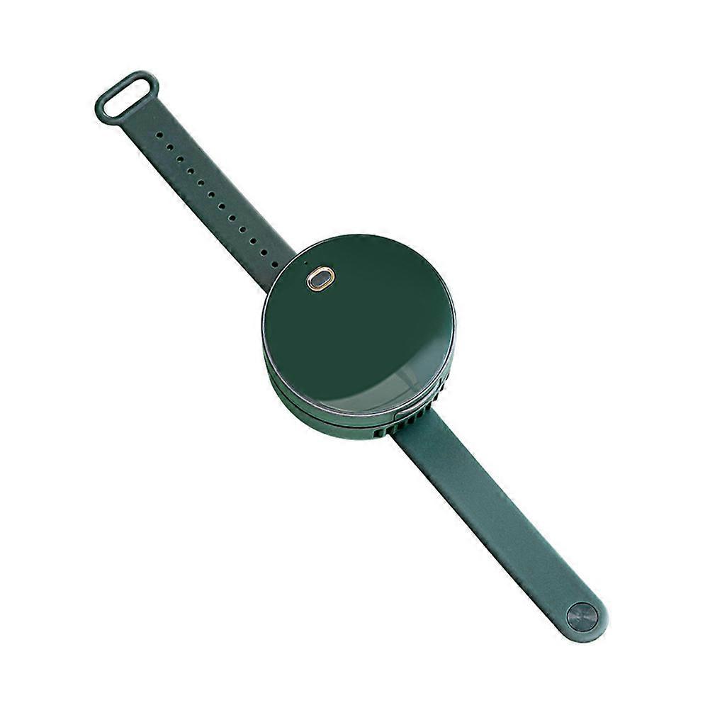 Compact Design USB Powered Mini Fan for Outdoor Events in Green Color with Strap 1Pcs