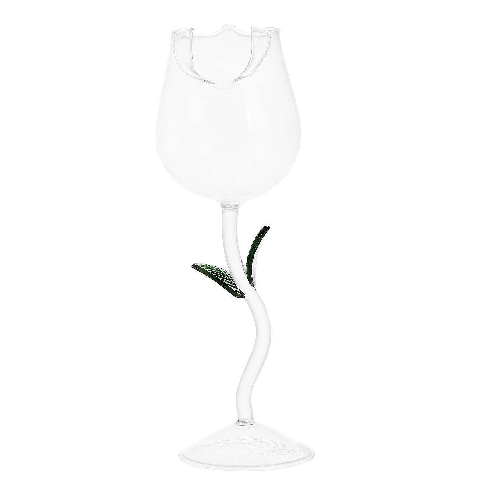 Stylish Goblet For Home And Wedding Use With Rose Design 23.5x8.5cm 1Pack