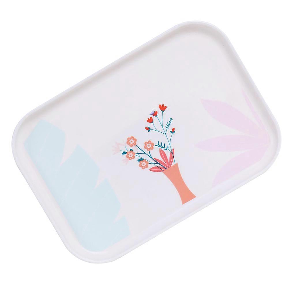 Modern Flower Pattern Snack Tray Suitable For Breakfast Dining In Home Restaurant 1Set