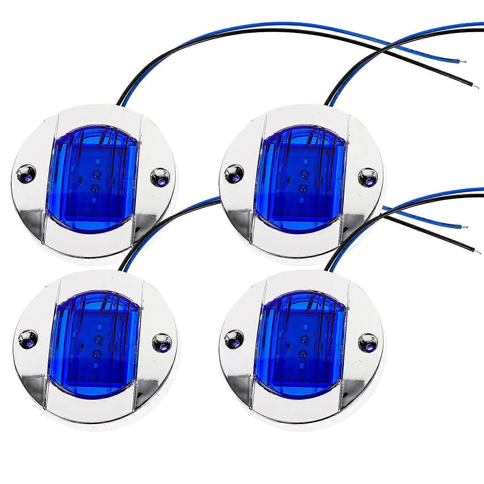 4 قطع أضواء إشارة انعطاف متينة للشاحنات والقوارب والمقطورات - سهلة التركيب وأداء موثوق