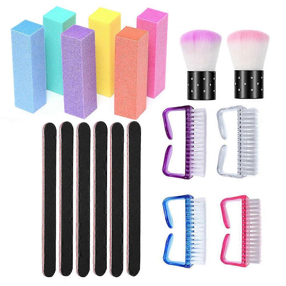 Nail Polisher Nail Files Square Nail Art Tools Set Assorted Color For Nail Shaping 1 Set