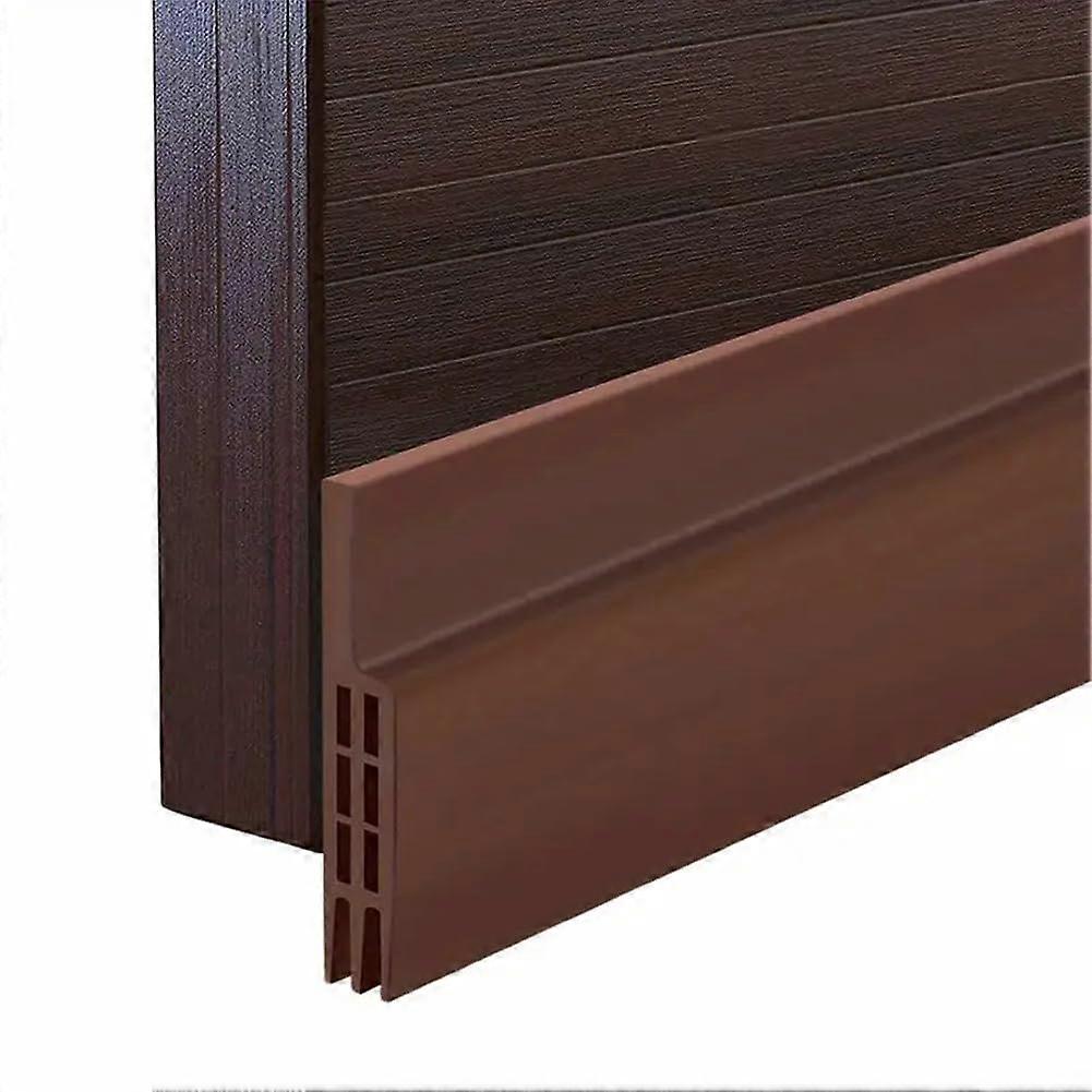 Door draft stopper, selfadhesive, soundproof, weatherproof, prevents insects (Brown).
