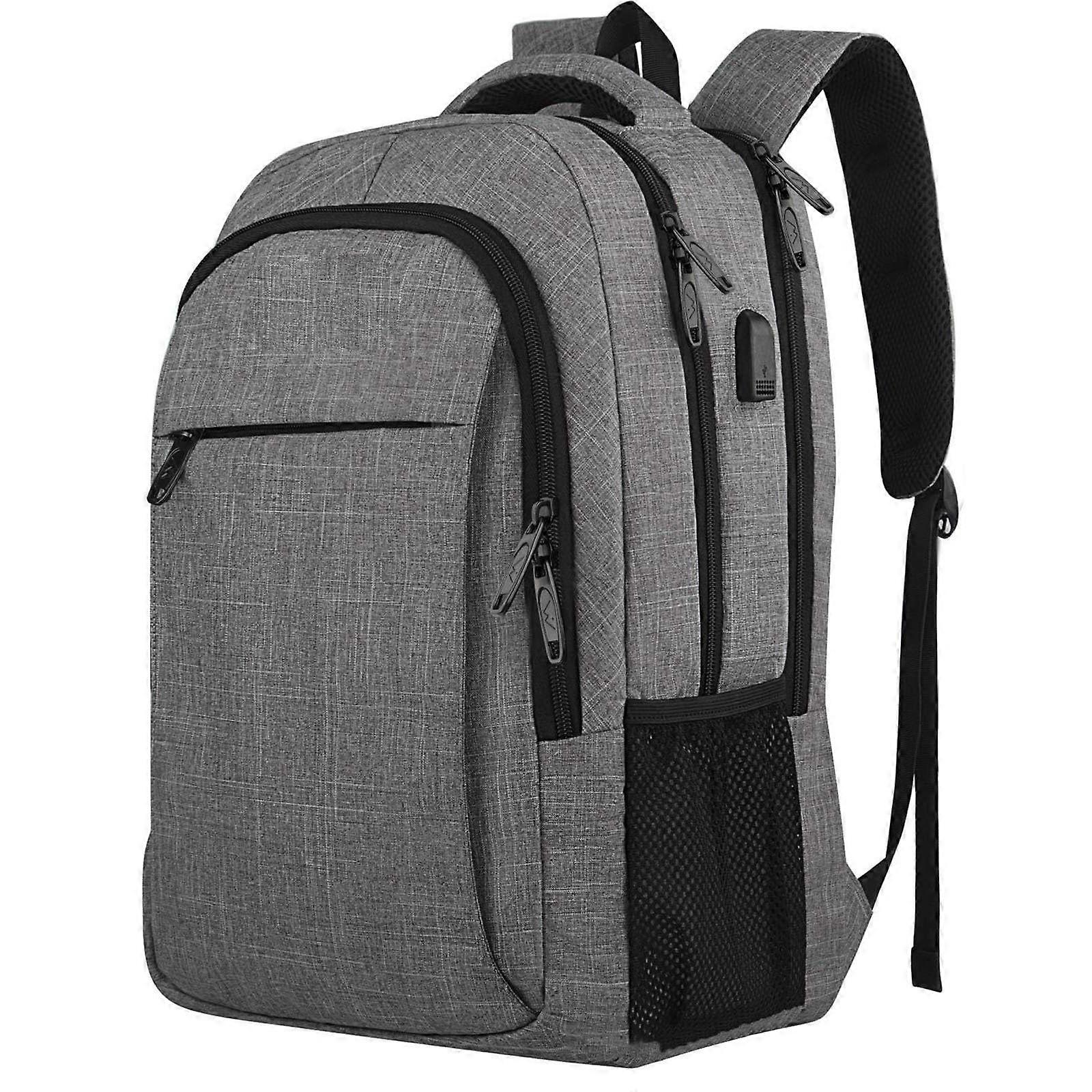 Outdoor backpack with large capacity, multifunctional, travel computer bag, gray