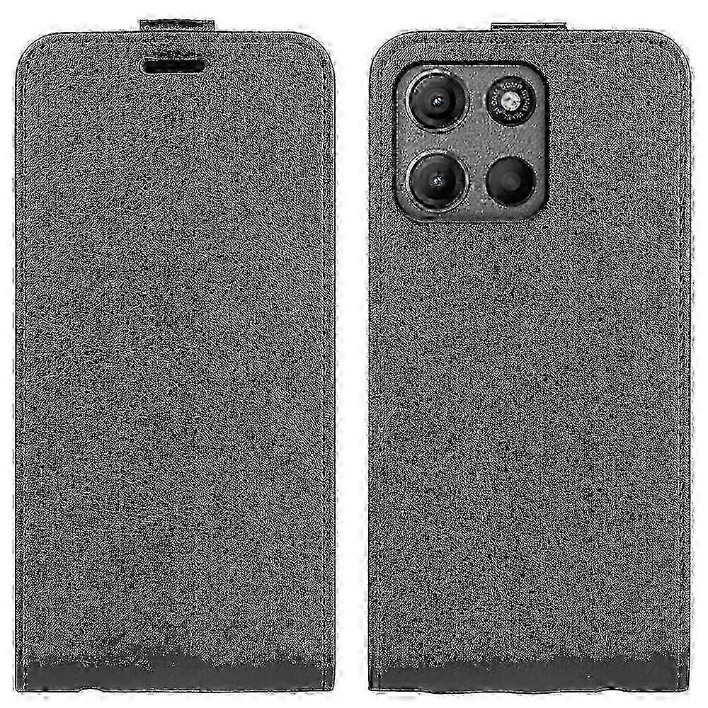 Textured Vertical Flip Leather Phone Case designed for the R64.