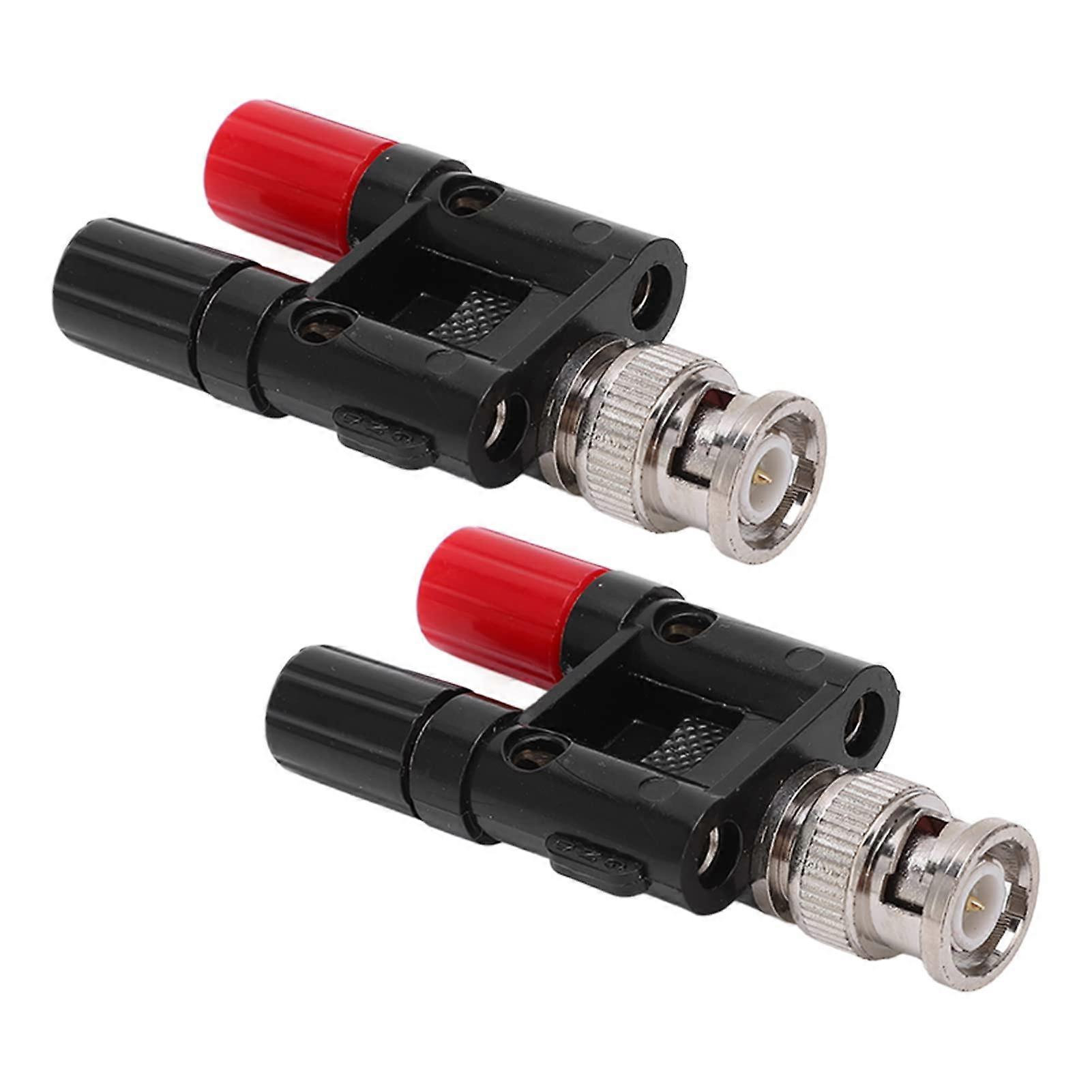 BNC to Terminal Terminal BNC to Banana Terminal 2pcs BNC Male to Two 4mm Banana Female Terminal RF Terminal Terminal Multimeter