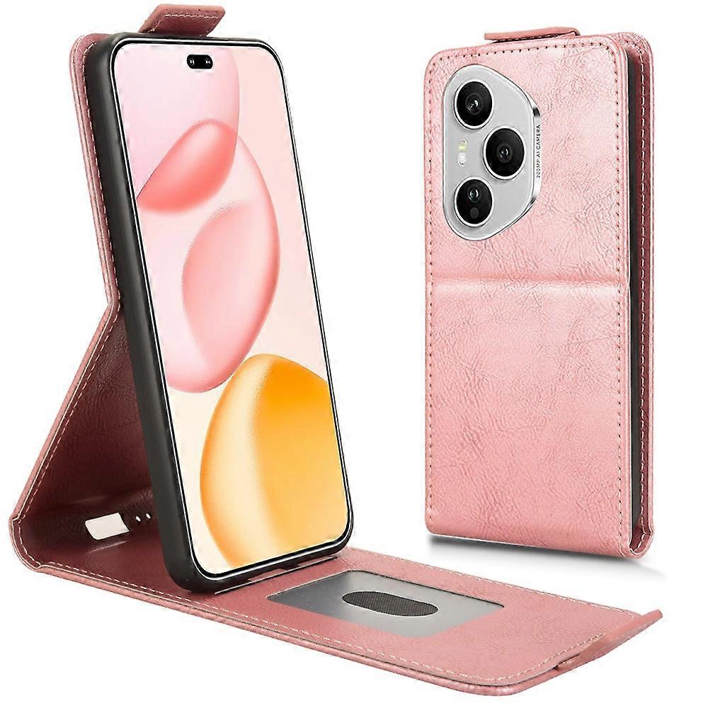 For Honor 400 Pro 5G (Global) Stand Case Magnetic Clasp Vertical Flip Leather Phone Cover with Card