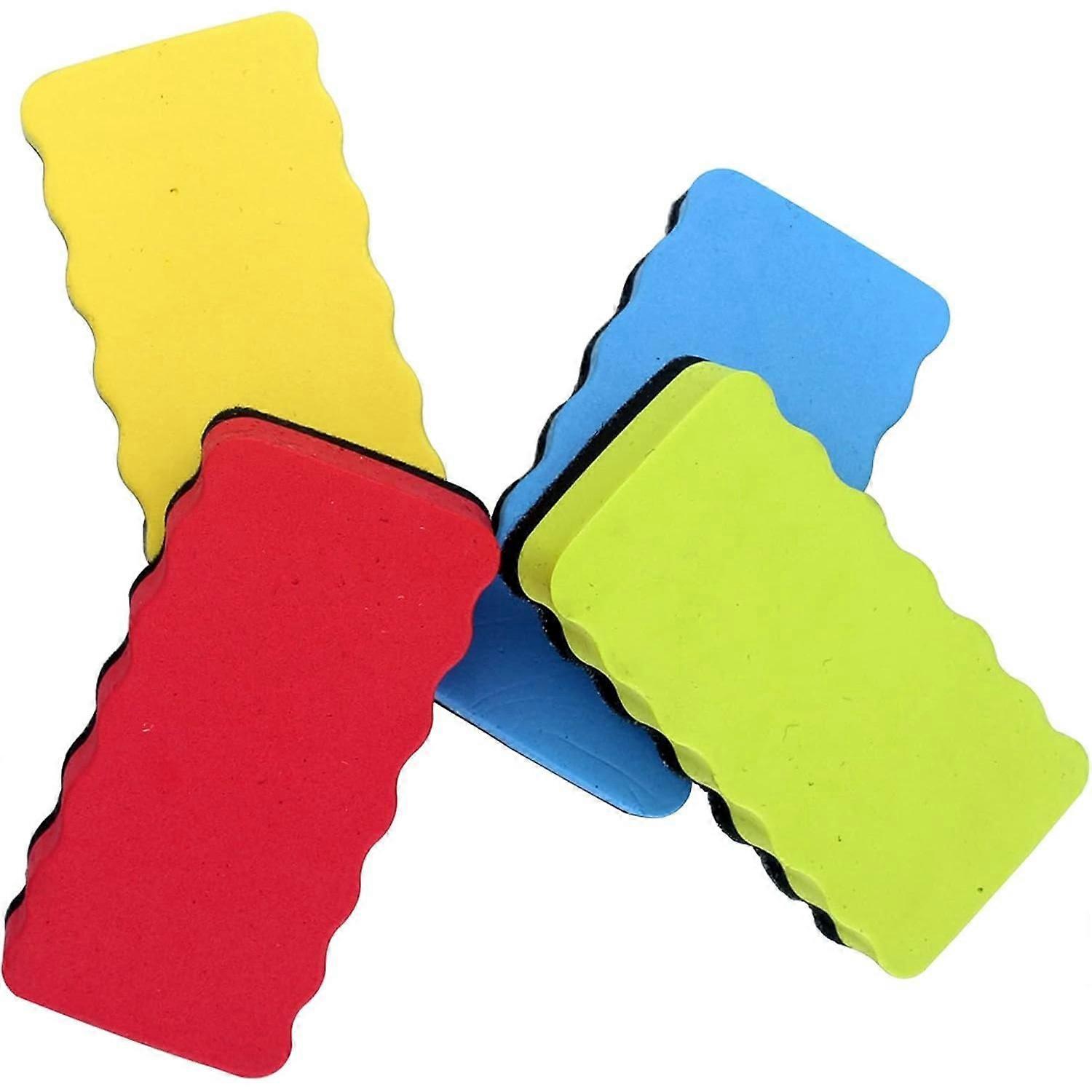 Dry Erase Erasers, 4 Pack, Magnetic, Versatile Use for School