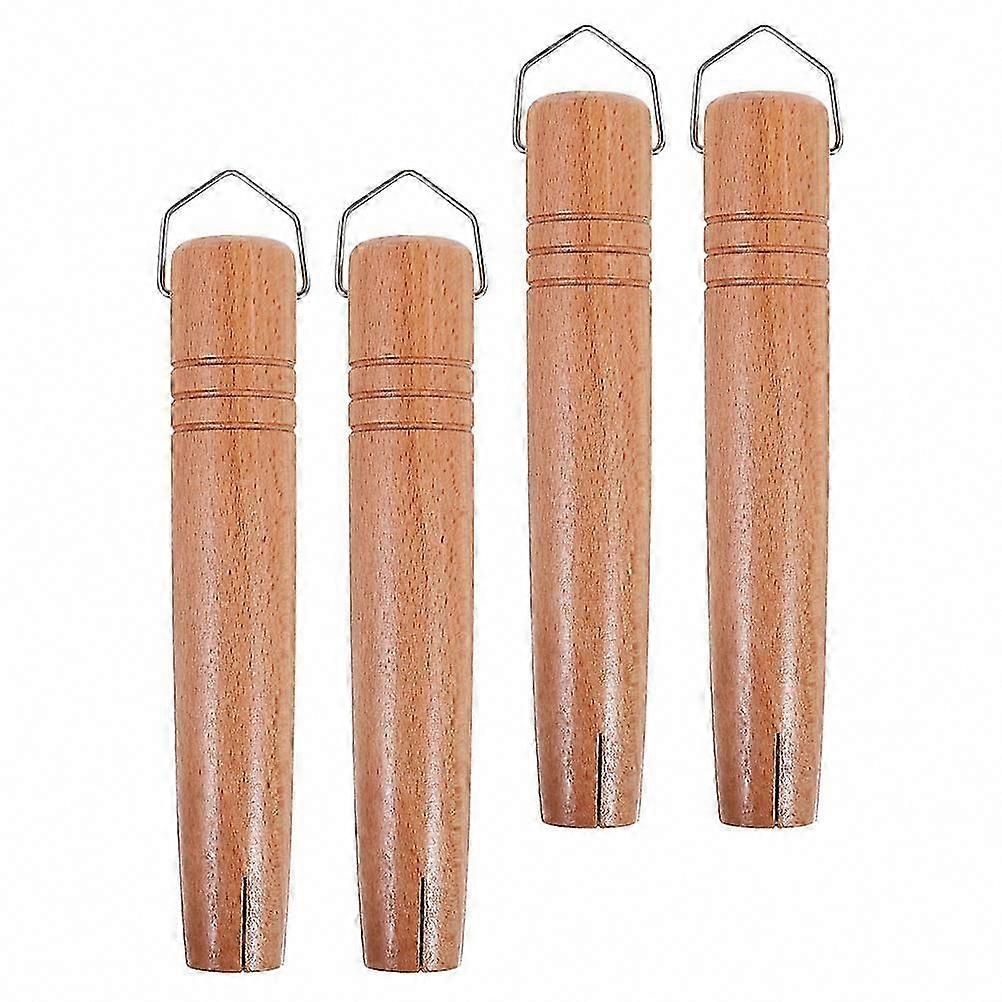Universal Wooden Pan Handle Replacement Set - 4Pcs Easy Install Cookware Handles for Frying Pans