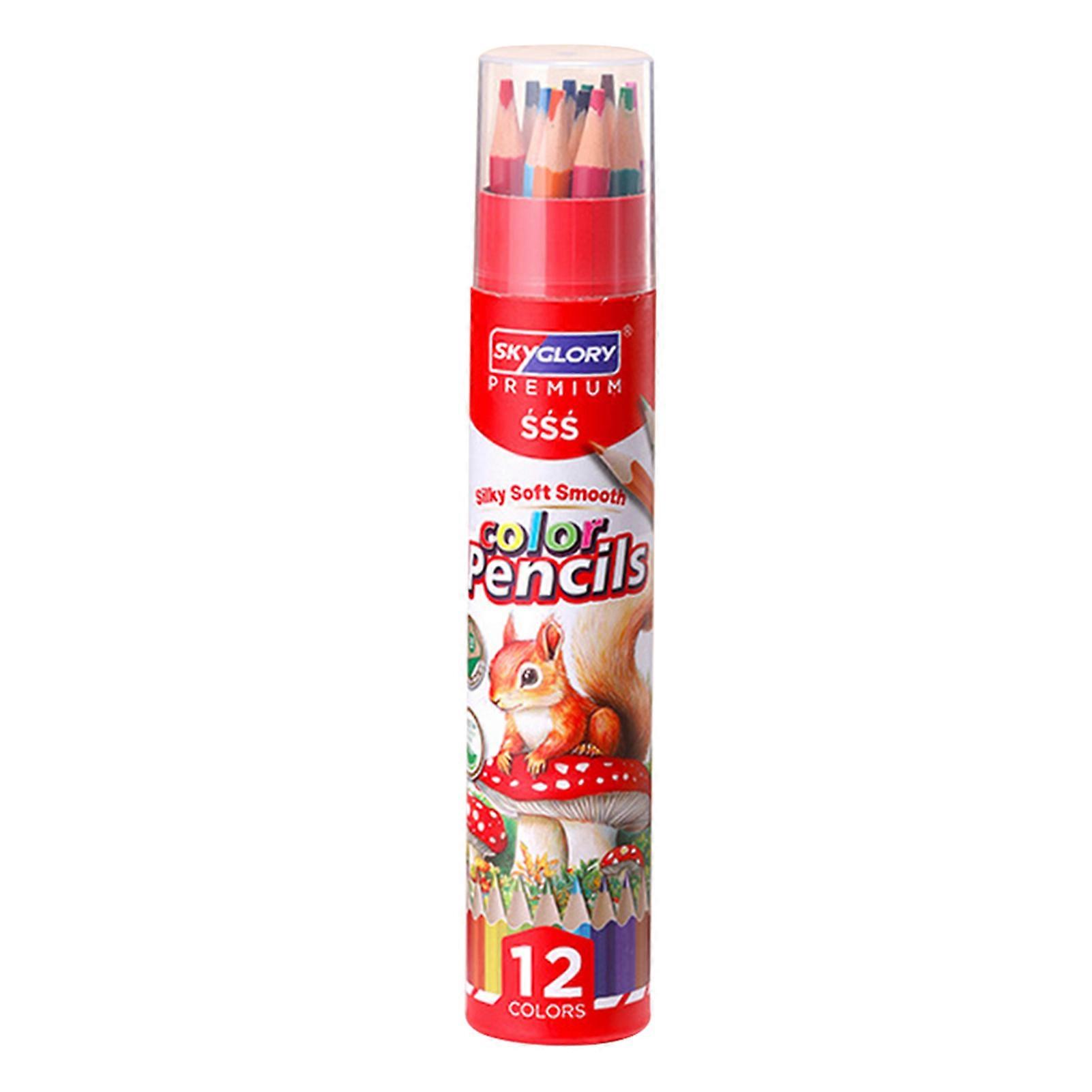 Silky Smoothing Soft Color Pencils Set for Kids Lightweight Painting Accessories Easy Coloring Kits for Home School Art