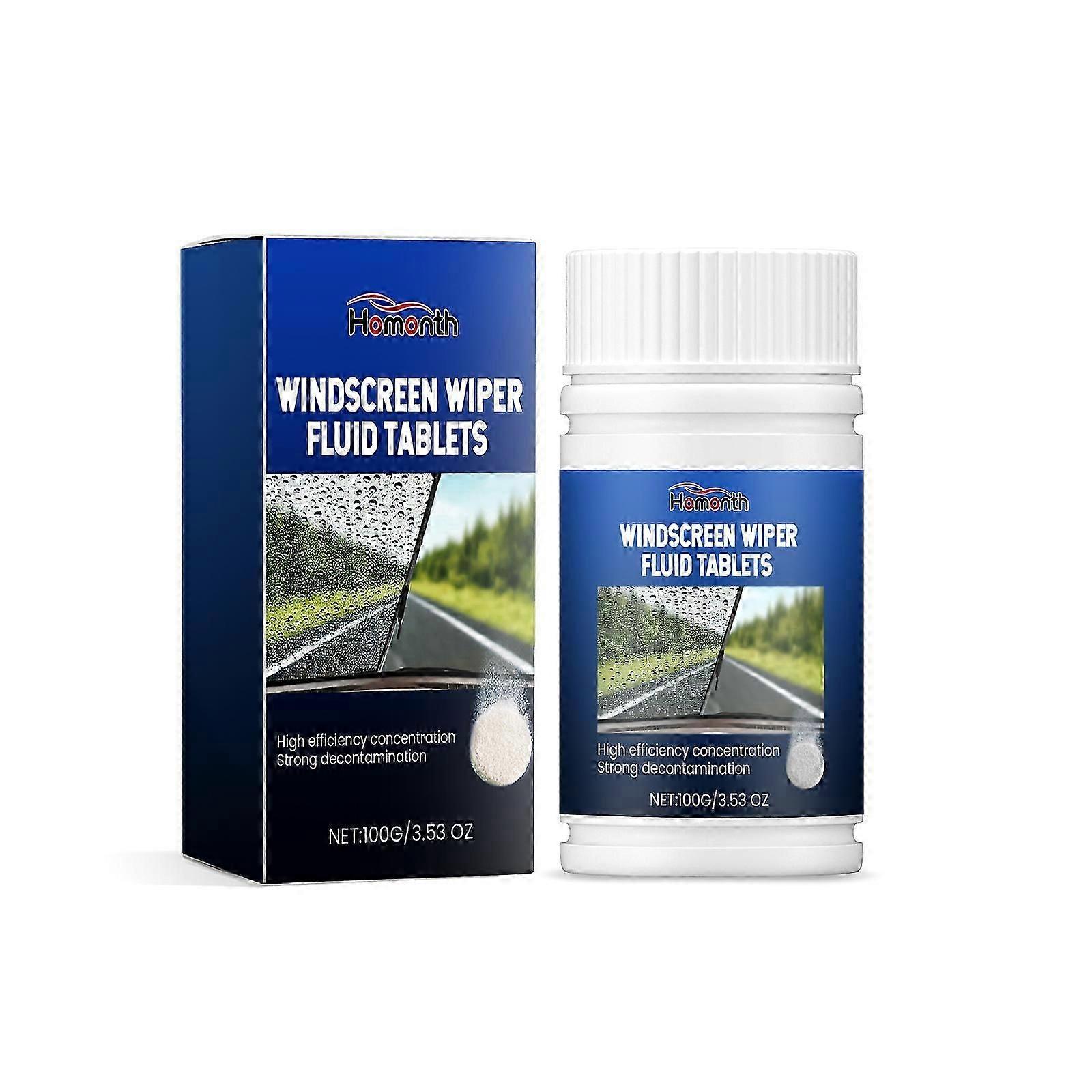 Homonth Car windshield cleaning effervescent tablets, stain and oil removal film, windshield clear and clean