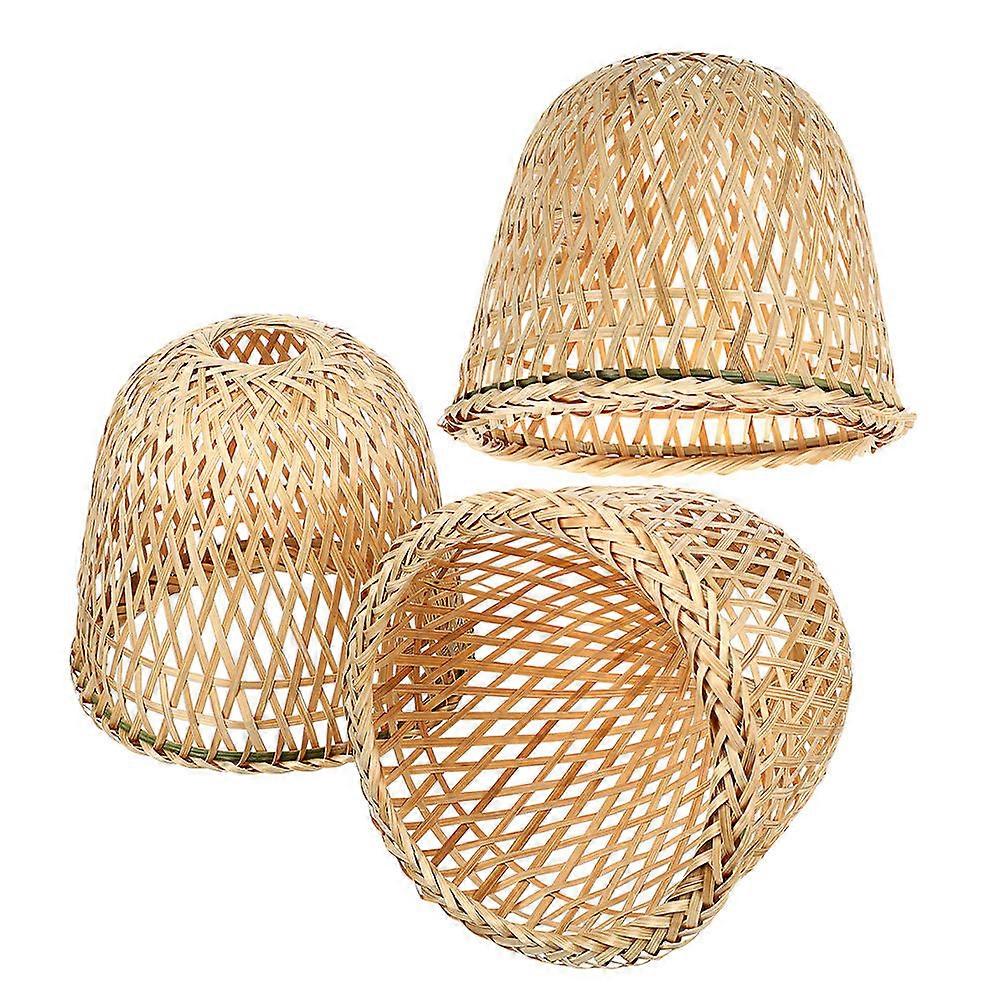 Here's a refined and engaging product description based on the title you provided:
 
**3pcs Handmade Bamboo Pendant Lamp Shades – Retro Cage Design