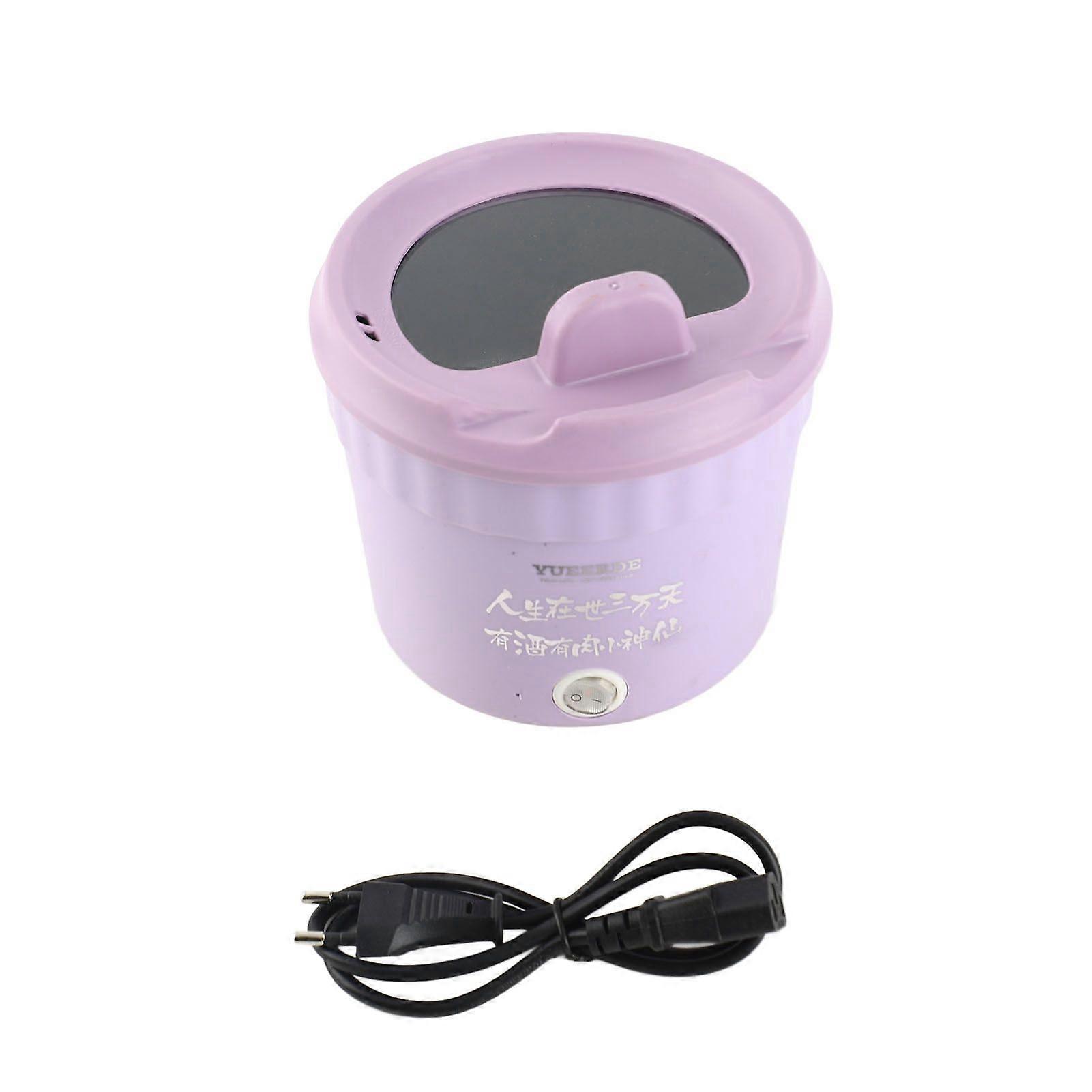 450W Electric Cooker Hot Pot Rapid Noodles Cooker Mini Electric Pot 1.2L for Ramen Egg Pasta Dumpling Soup Porridge Oatmeal Non Stick Purple EU Plug 2