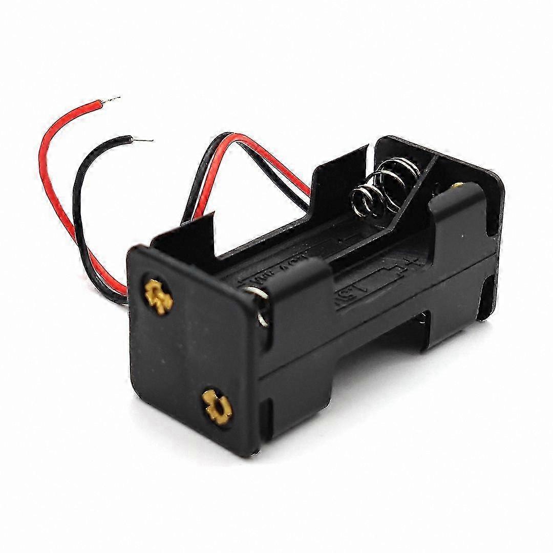 6V AAA Battery Holder Case with Wire Leads - Double Spring Plastic Box for 4 Batteries