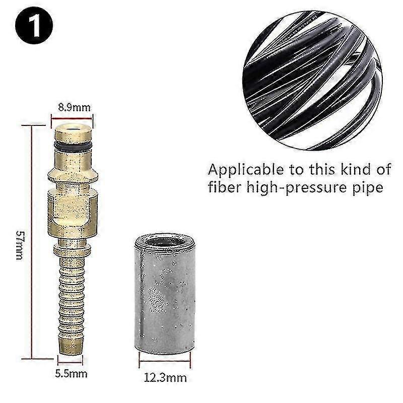 High-pressure washer water pipe joint accessories, suitable for Kärcher K series, made of metal