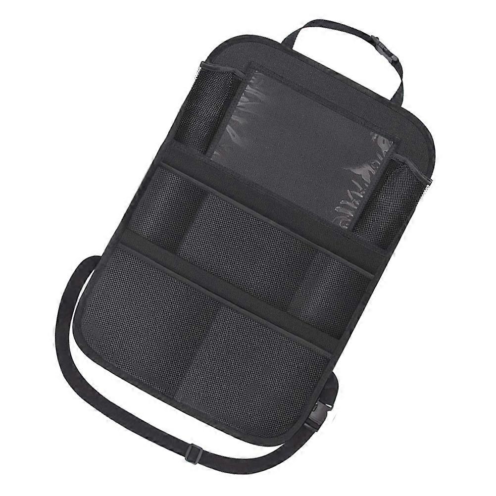 Black Oxford Cloth Car Seat Storage Bag with Zipper and Dual Mesh Pockets for Convenient Use 1 piece