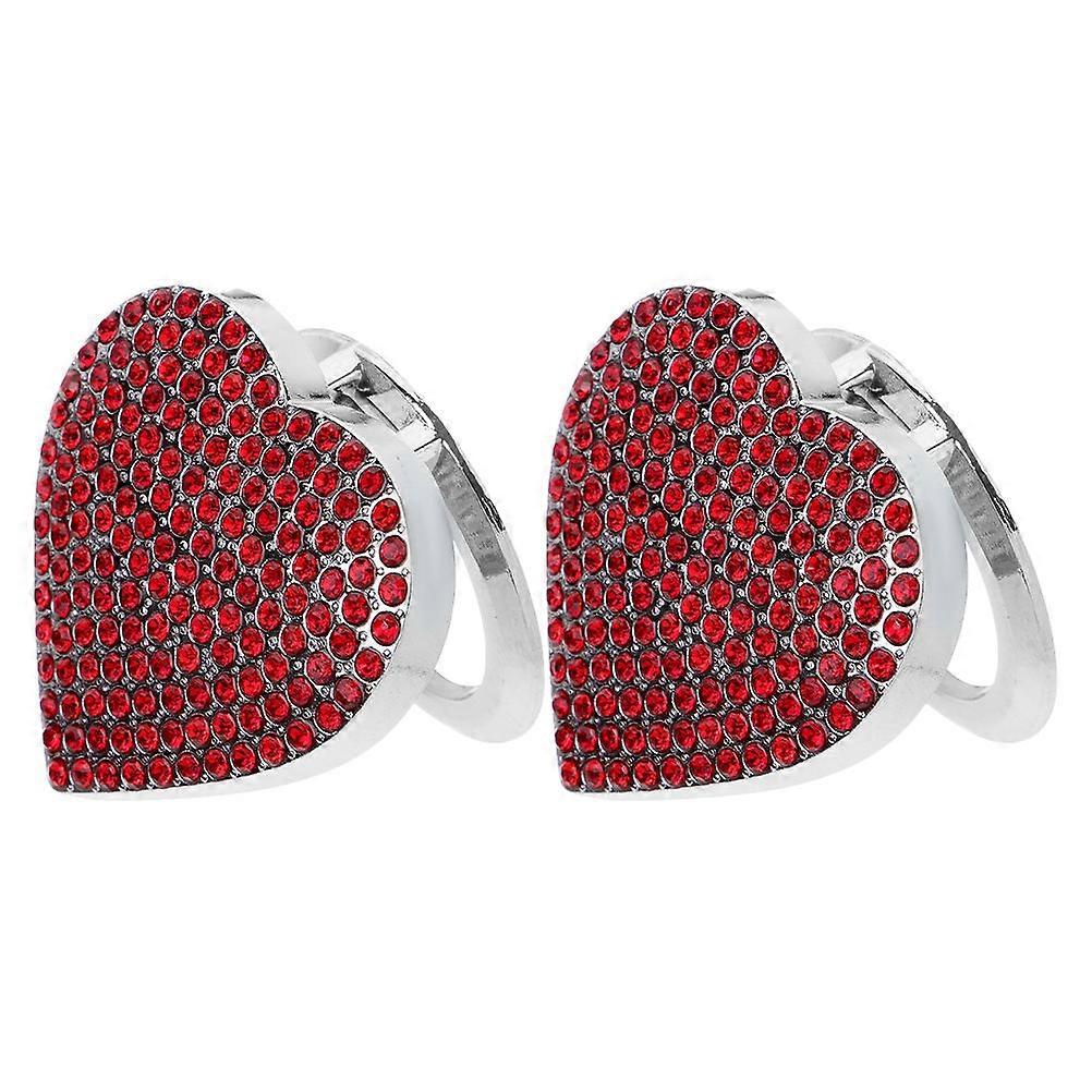 Car Starter Button Cover for Push to Start Protection Scratch Proof with Rhinestone Design Red Zinc