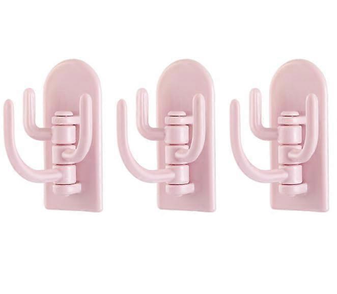 NonMarking Hooks Kitchen Sticky Hooks Swivel Pink Bathroom Multifunctional