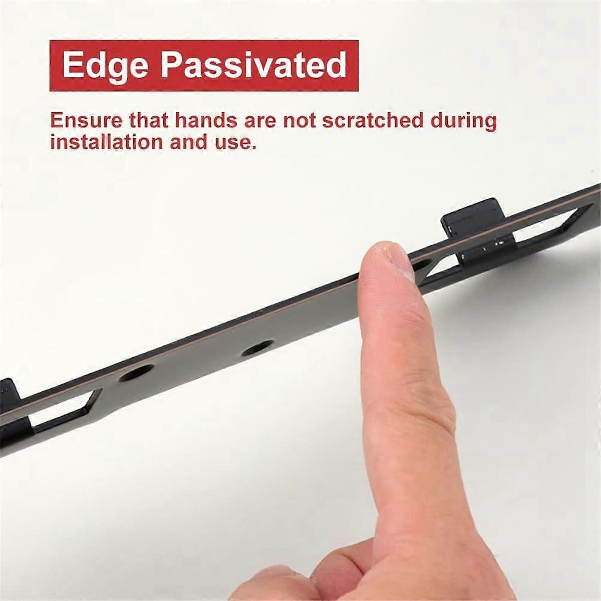 Door Strike Plate Double Holes, Heavy-Duty Latch Reinforcement Plate for Door Handle and Deadbolt (