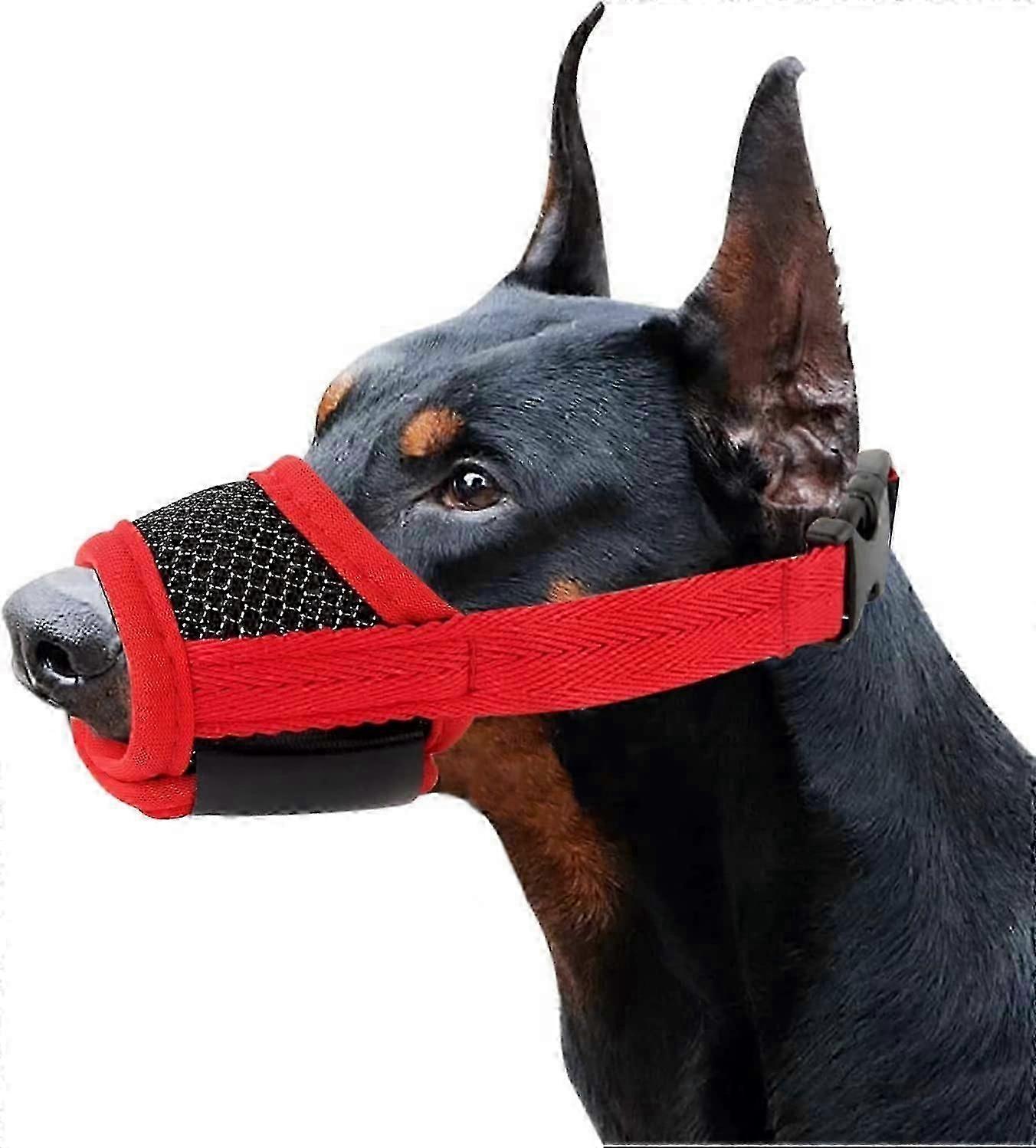 Dog Muzzles, Breathable Adjustable Muzzle and Dog Training Muzzle to Prevent Biting and Barking Suitable for Large Medium and Small Dogs (L)